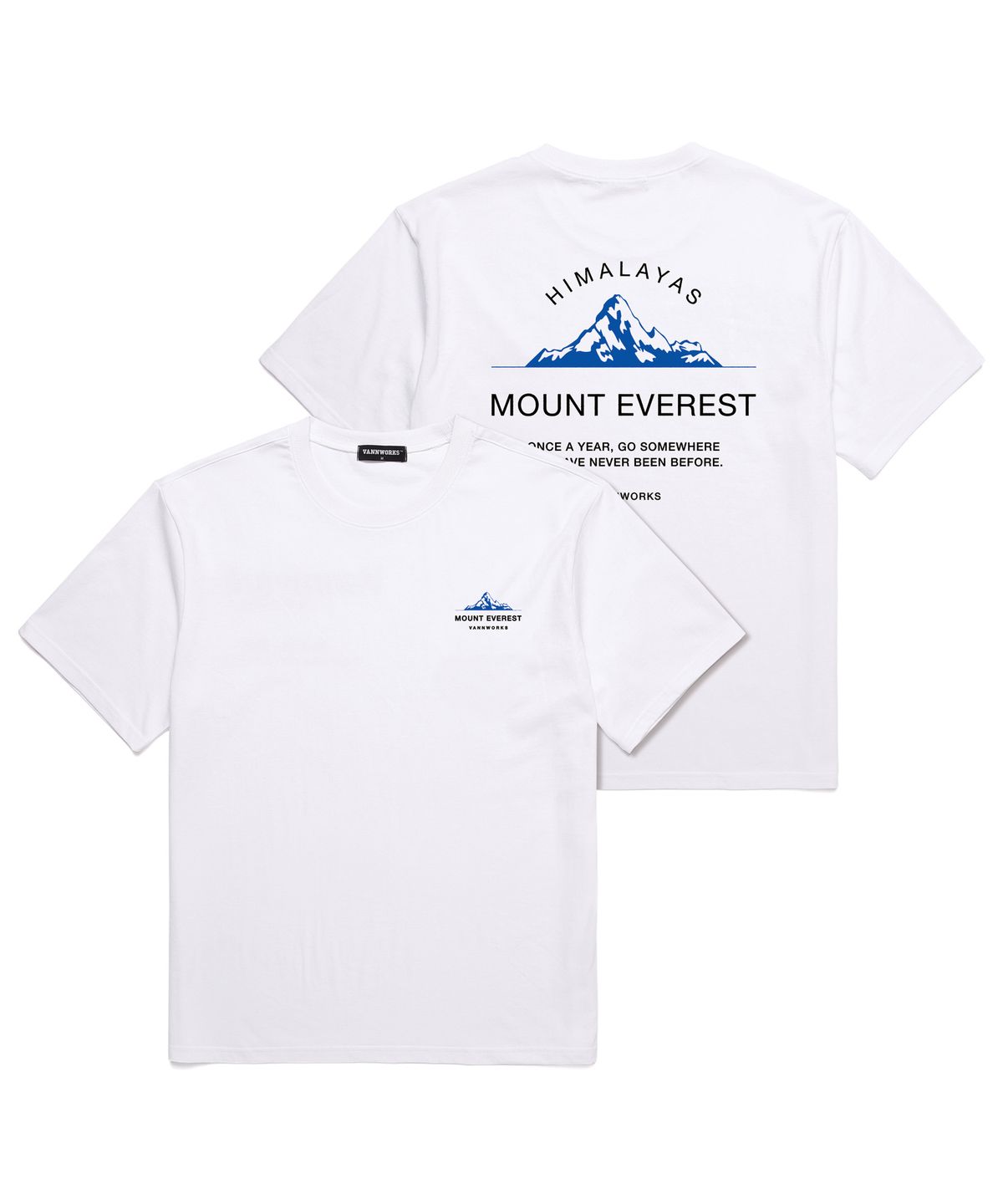 밴웍스(VANNWORKS) Mount Everert 오버핏 반팔 티셔츠 (VNCTS237) 화이트