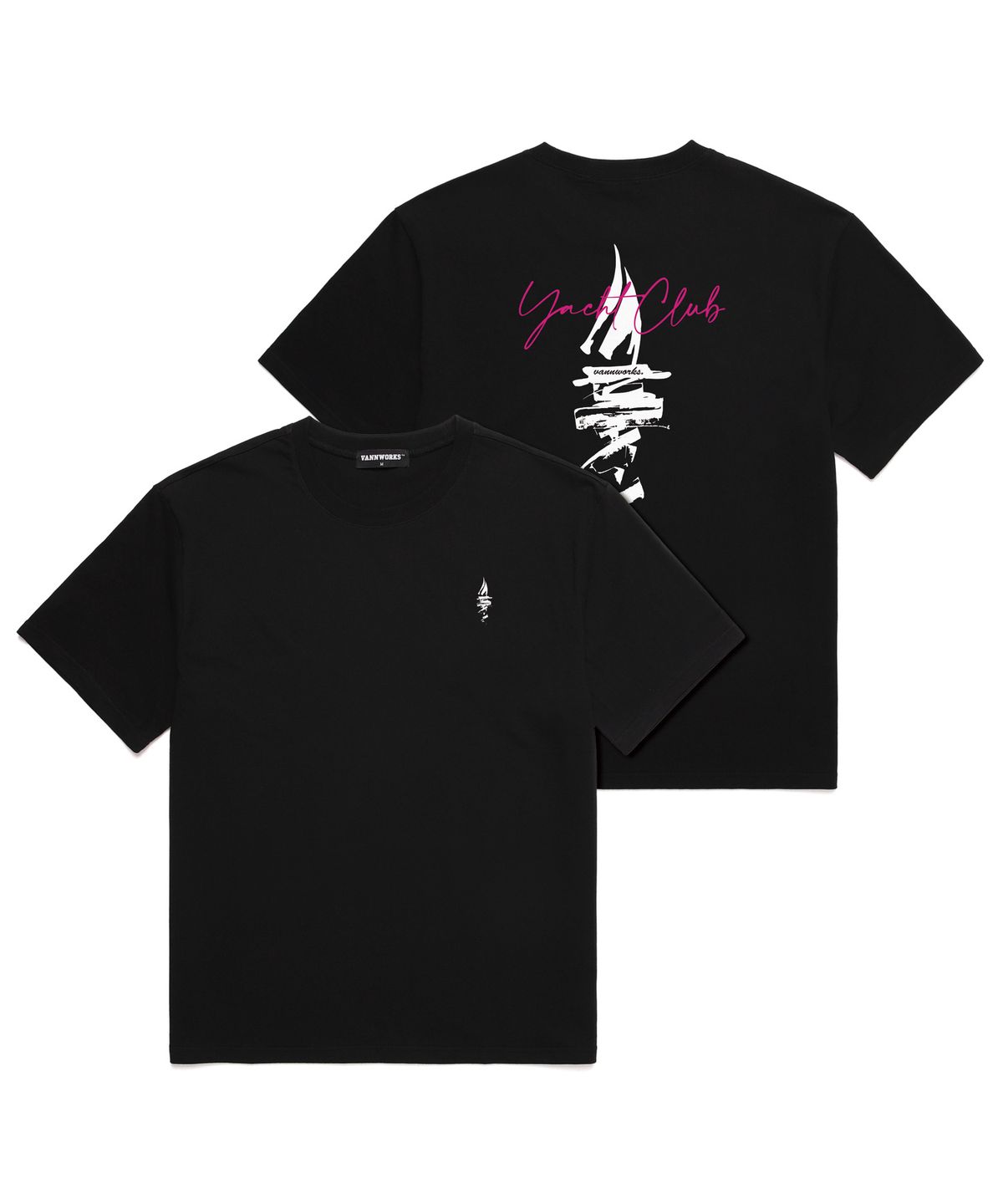 밴웍스(VANNWORKS) Yacht Club 오버핏 반팔 티셔츠 (VNCTS242) 블랙
