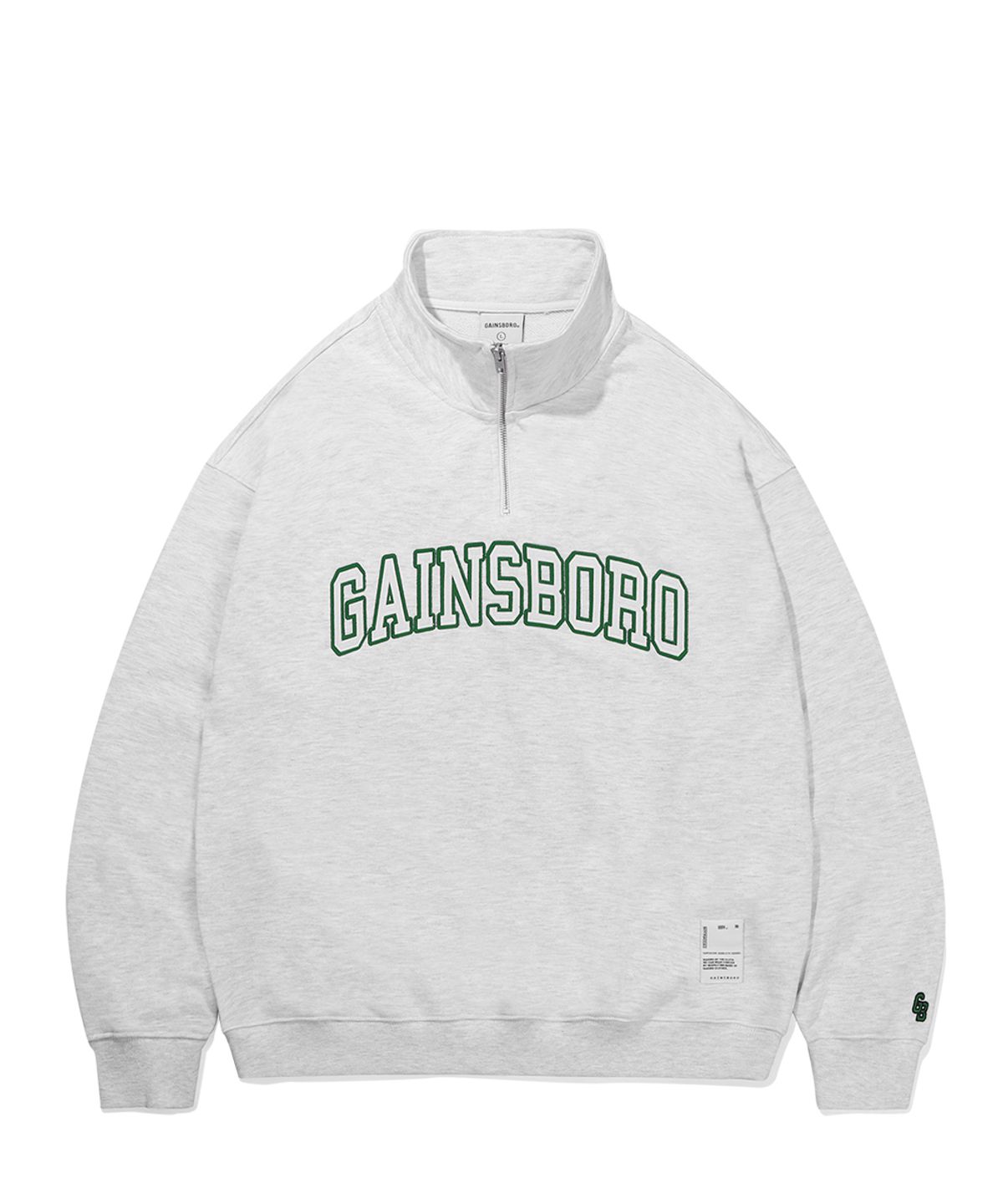 게인스보로(GAINSBORO) 로고 아노락 풀오버 하프집업 화이트메란지