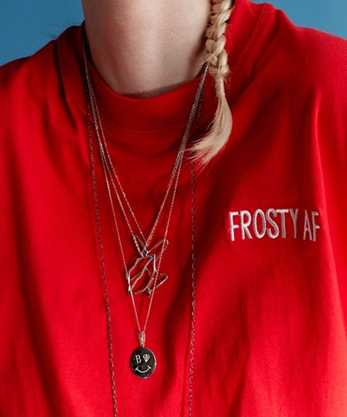 봉보(BONBEAU) Smile coin  long silver Necklace 실버 925 스마일 코인팬던트 롱 은목걸이