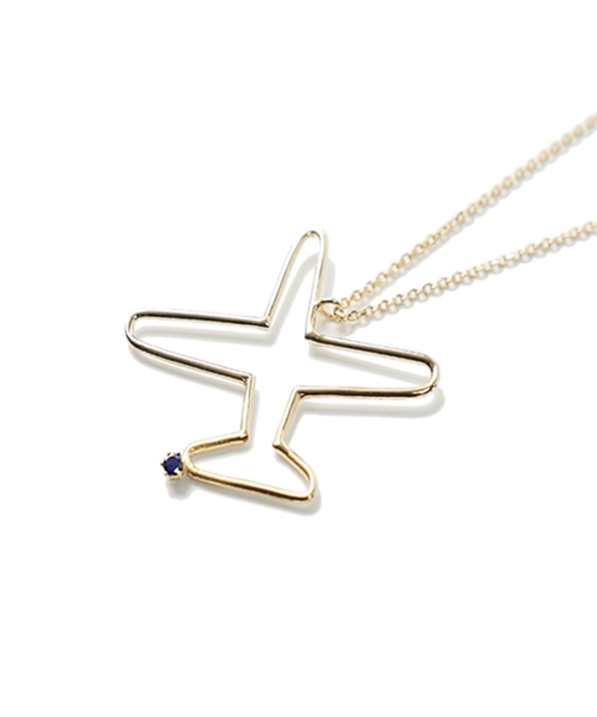 봉보(BONBEAU) Airplane gold Necklace 14k 골드 비행기 팬던트 금목걸이