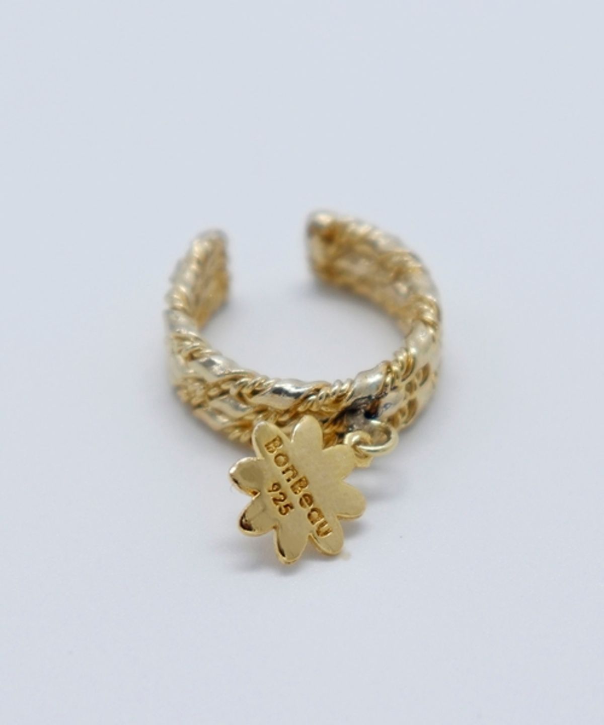 봉보(BONBEAU) Flower smile twist Earcuff 플라워 트위스트 이어커프 귀걸이