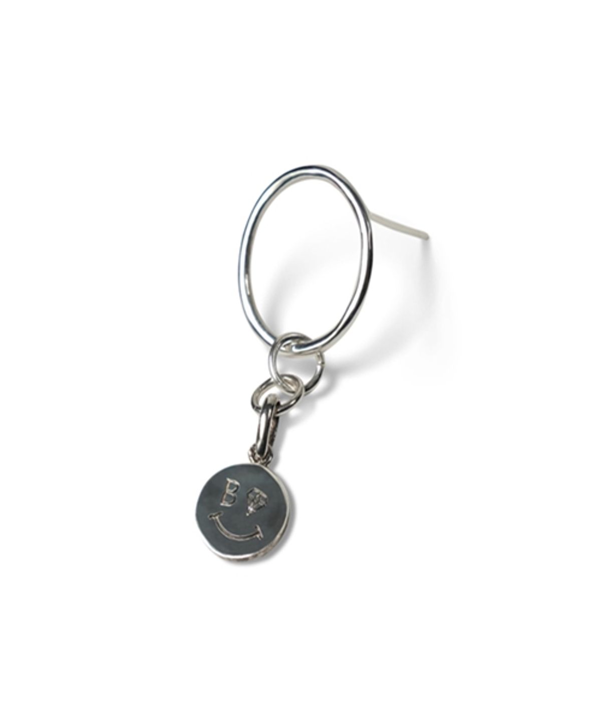 봉보(BONBEAU) Smile circle silver Eearings 925실버 드롭 스마일 써클 은귀걸이
