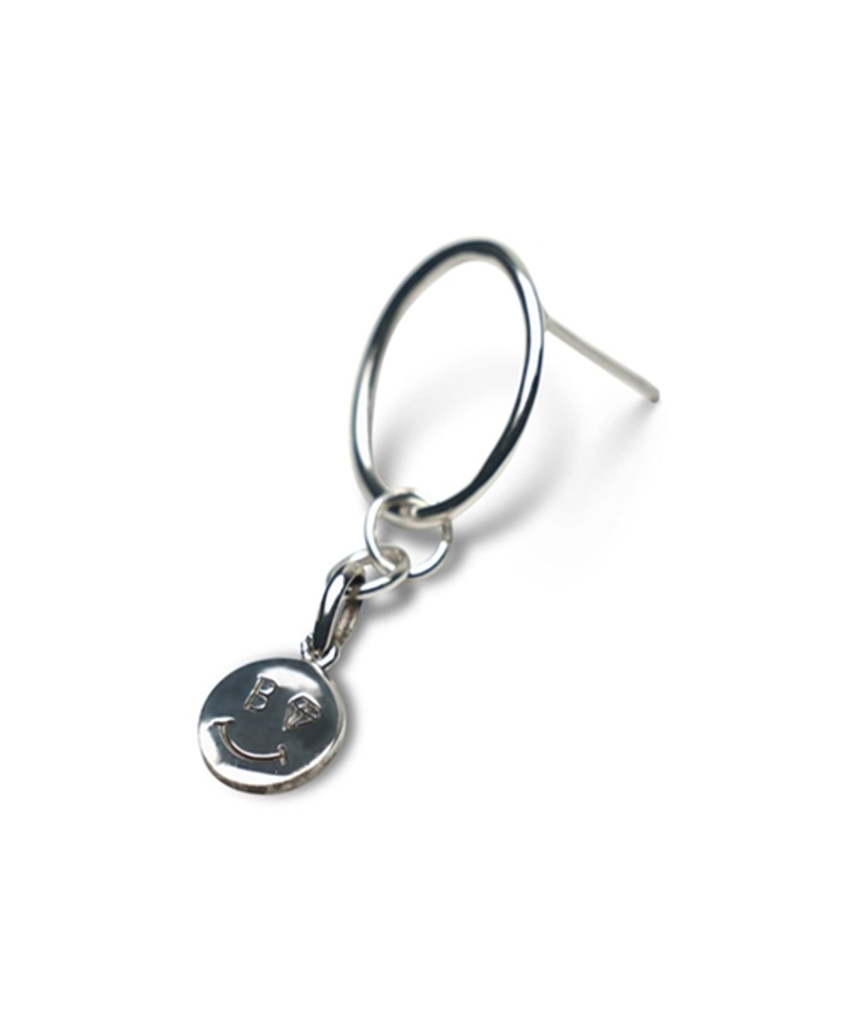 봉보(BONBEAU) Smile circle silver Eearings 925실버 드롭 스마일 써클 은귀걸이