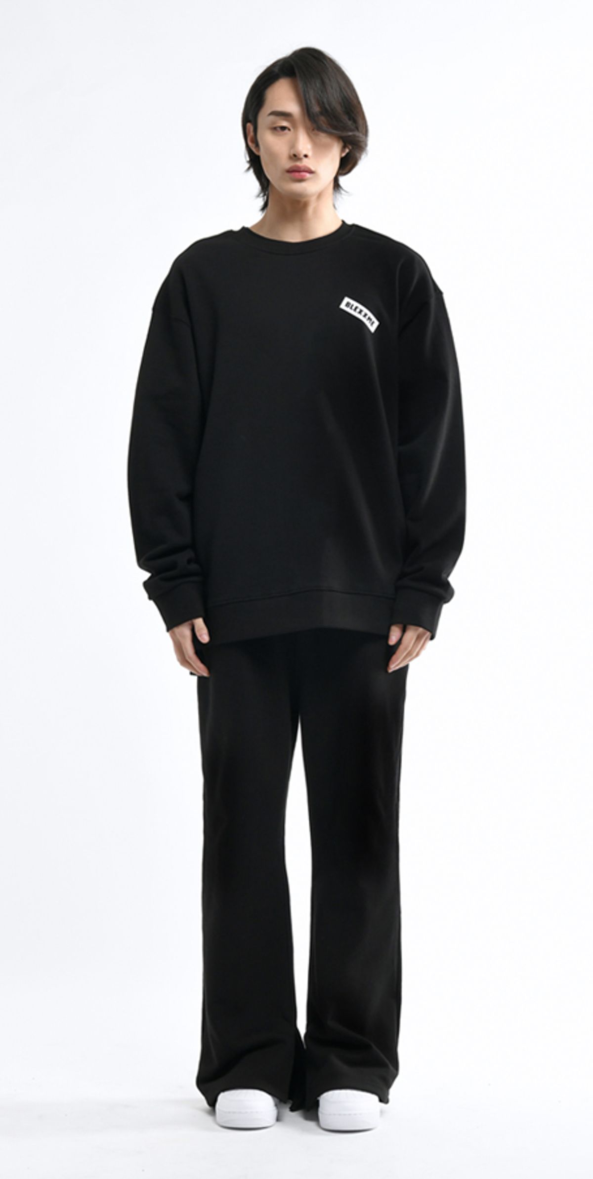 블랙스미(BLEXXME) YOU ARE NOTHING OVERSIZE FIT SWEAT SHIRT BLACK