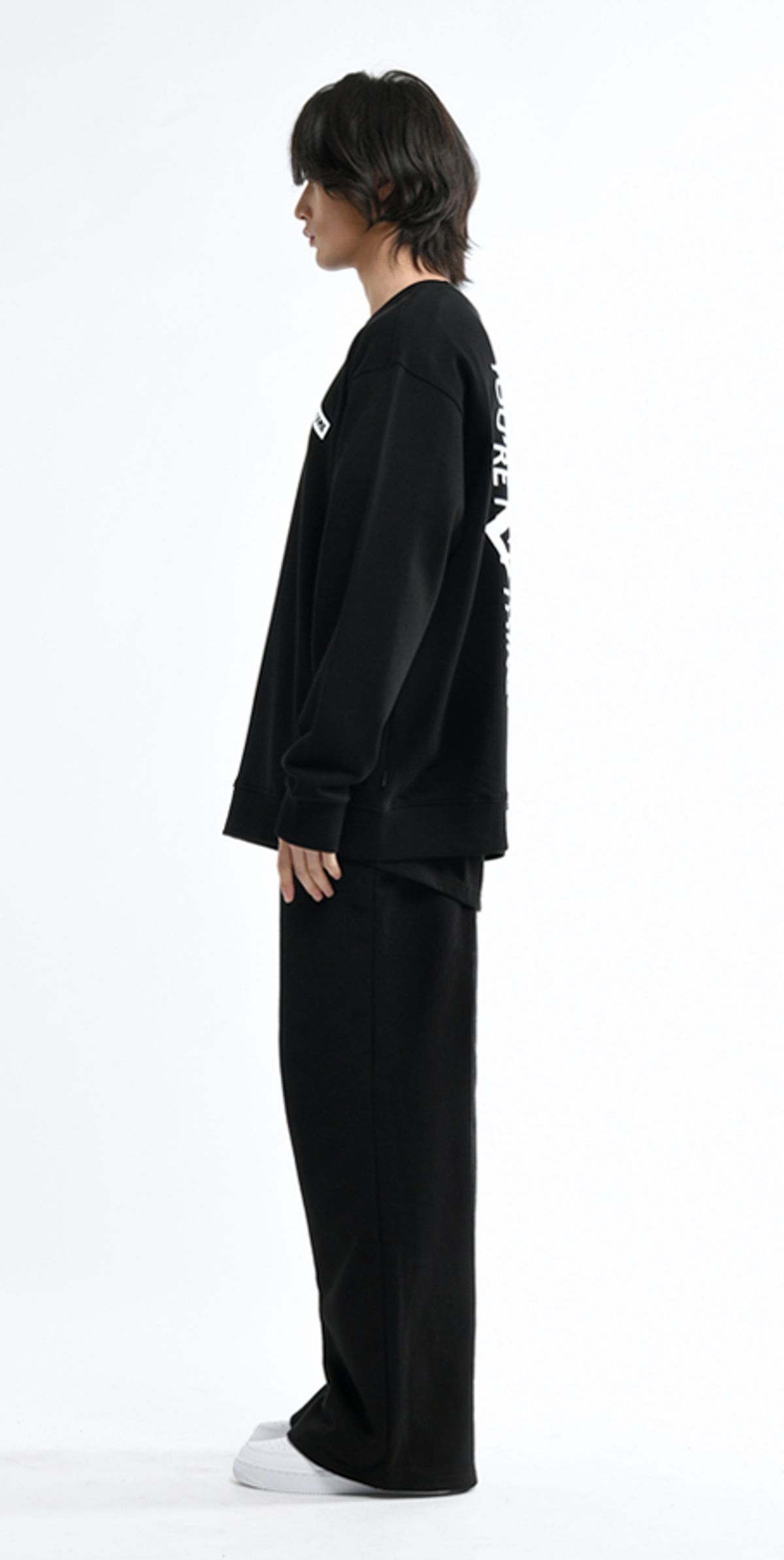 블랙스미(BLEXXME) YOU ARE NOTHING OVERSIZE FIT SWEAT SHIRT BLACK