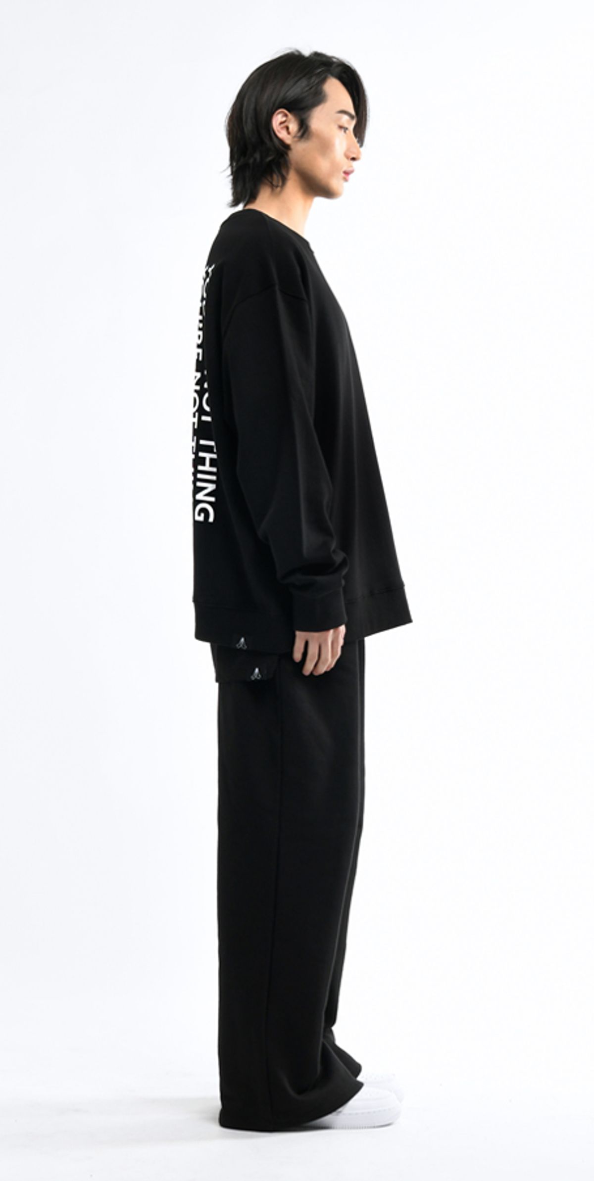 블랙스미(BLEXXME) YOU ARE NOTHING OVERSIZE FIT SWEAT SHIRT BLACK