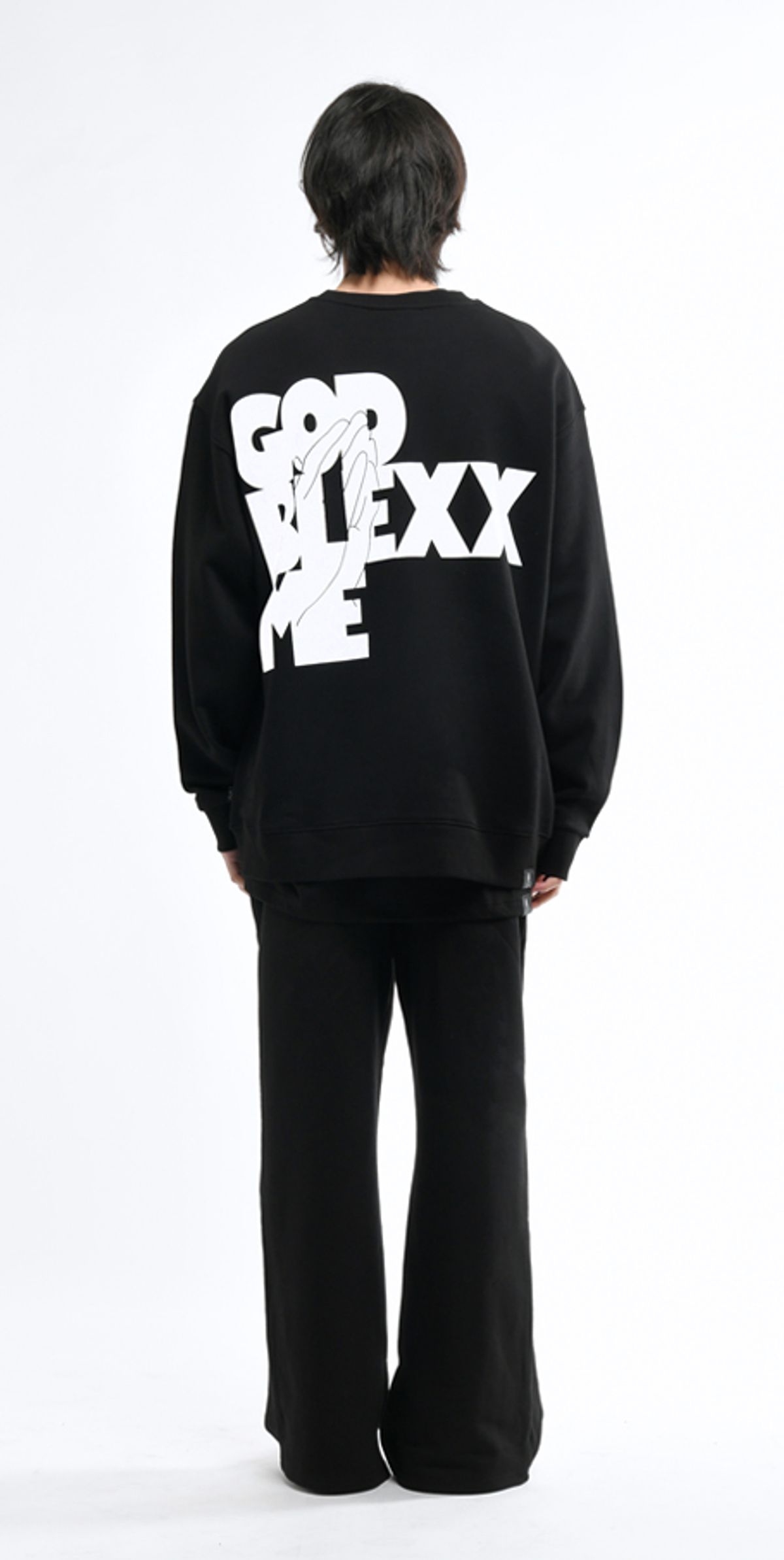 블랙스미(BLEXXME) GODBLEXXME OVERSIZE FIT SWEAT SHIRT BLACK