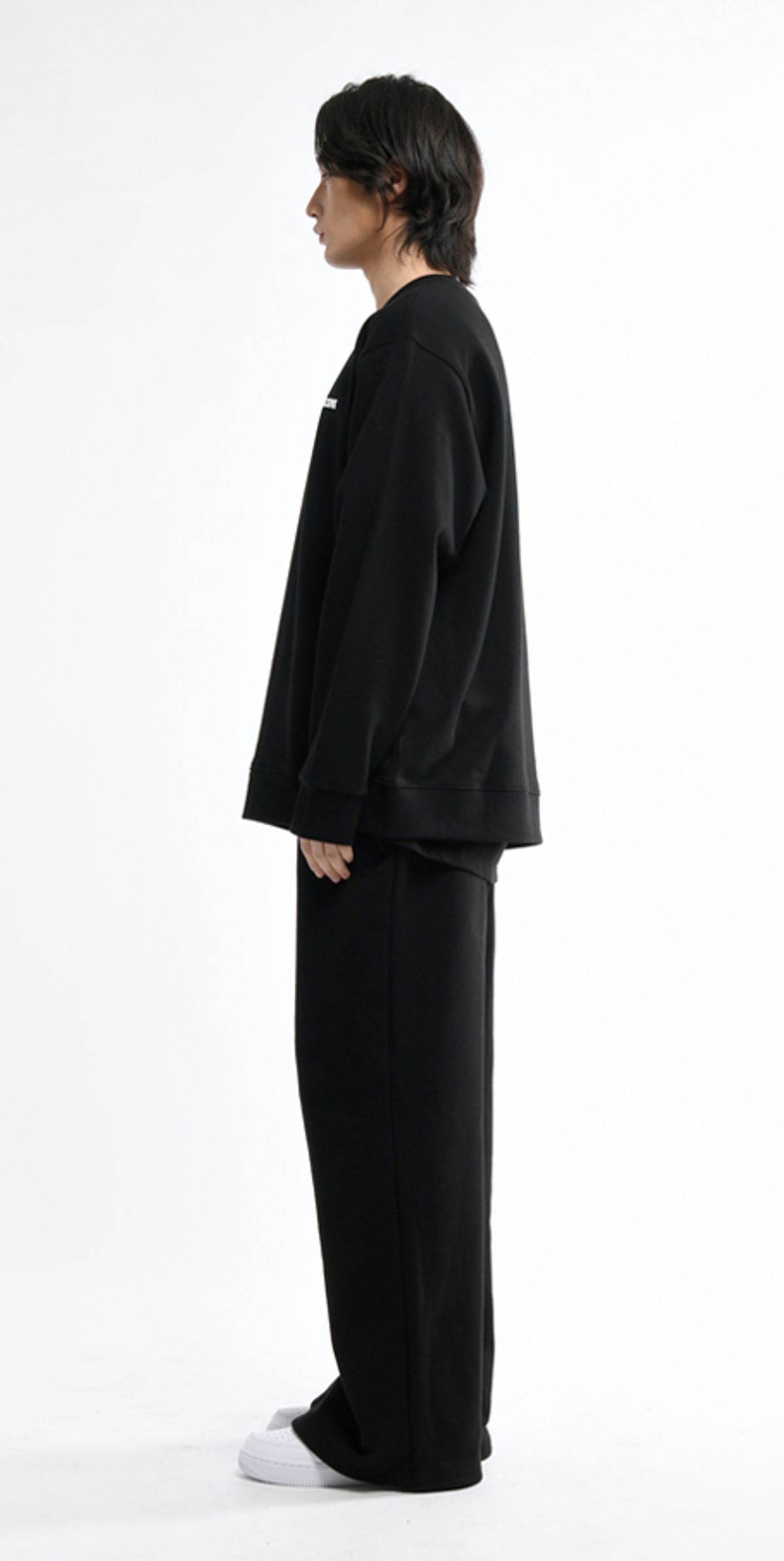 블랙스미(BLEXXME) ORIGINAL LOGO OVERSIZE FIT SWEAT SHIRT BLACK