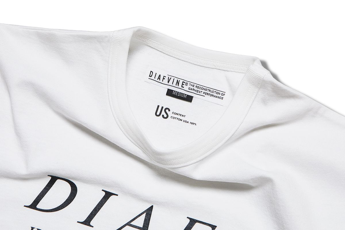 디아프바인(DIAFVINE) DV.LOT 635 Logo Tee / TYPE-2 -WHITE-