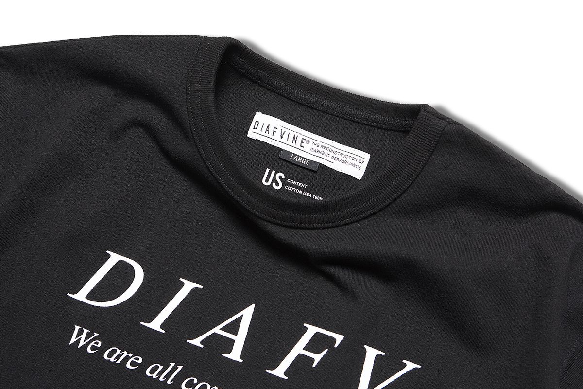 디아프바인(DIAFVINE) DV.LOT 635 Logo Tee / TYPE-2 -BLACK-