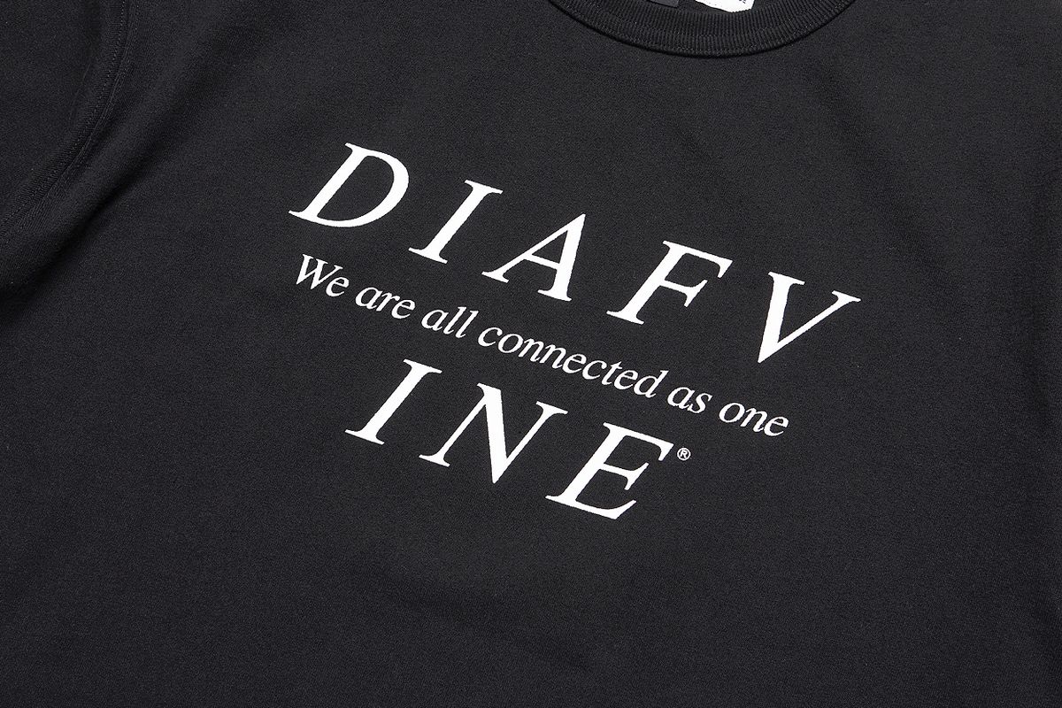 디아프바인(DIAFVINE) DV.LOT 635 Logo Tee / TYPE-2 -BLACK-