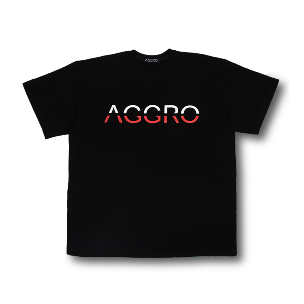 어그로(AGGRO) 빅 로고 반팔 티셔츠 BLACK