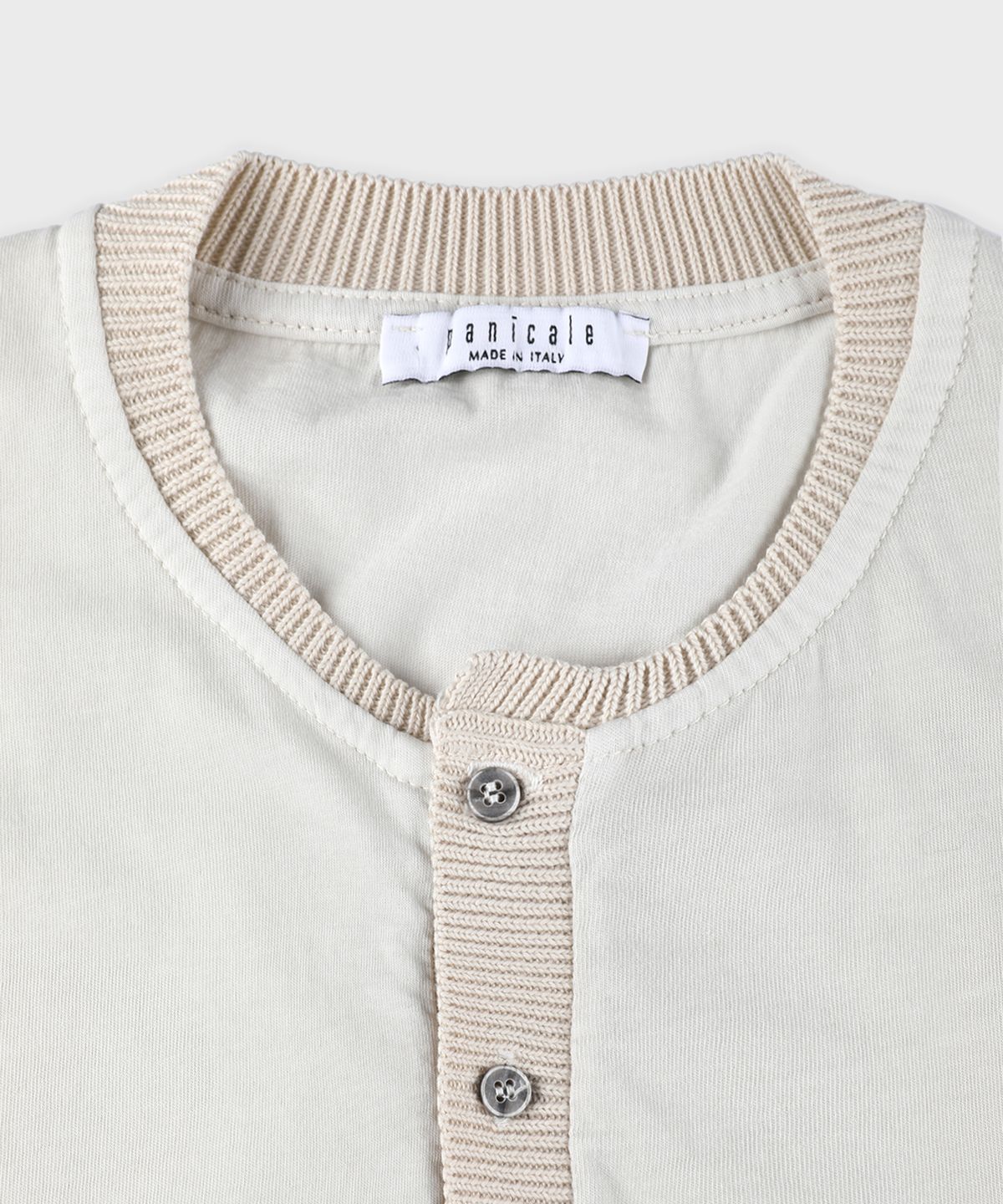 빠니깔레(PANICALE) 라운드 버튼넥 티셔츠 4 COLOR