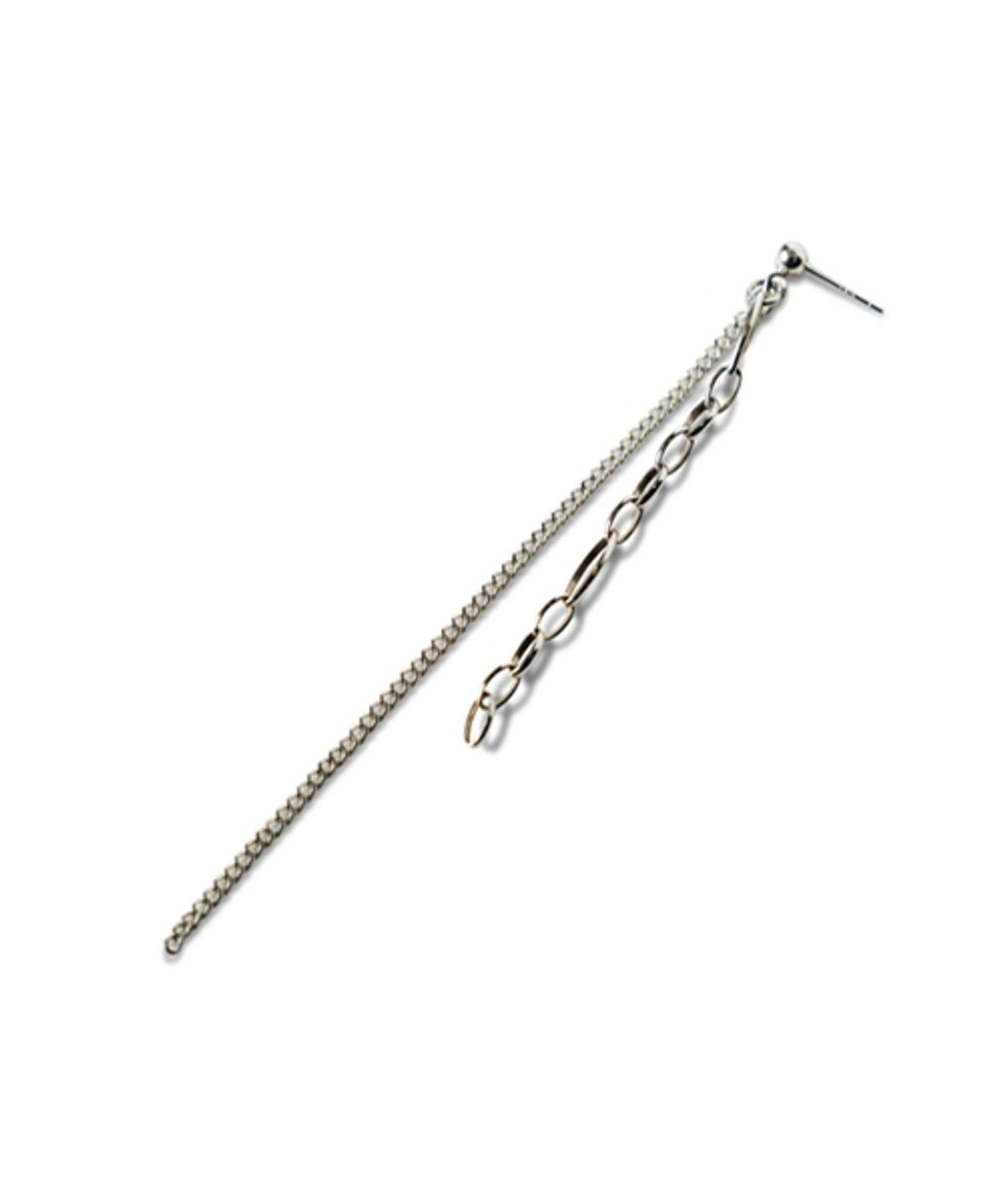 봉보(BONBEAU) Big dia Eearings set 다이아 빅이어링 큐빅 체인 은귀걸이 세트