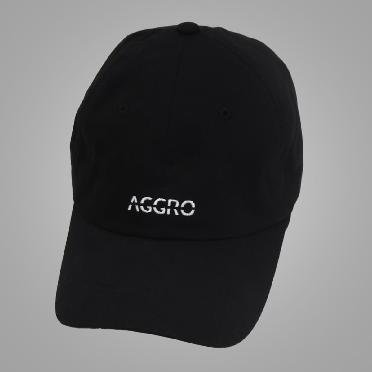 어그로(AGGRO) 로고 볼캡 모자 BLACK