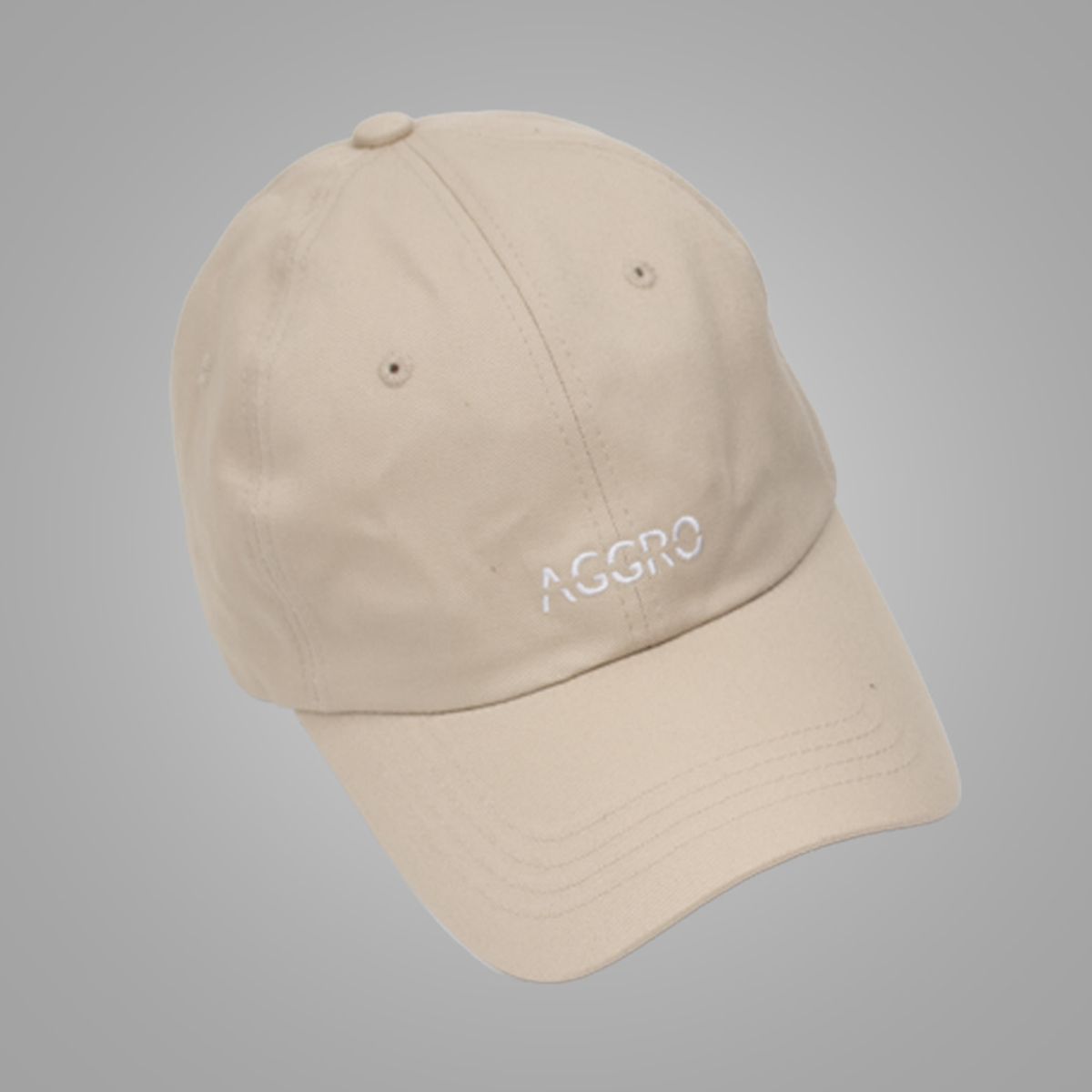 어그로(AGGRO) 로고 볼캡 모자 BEIGE