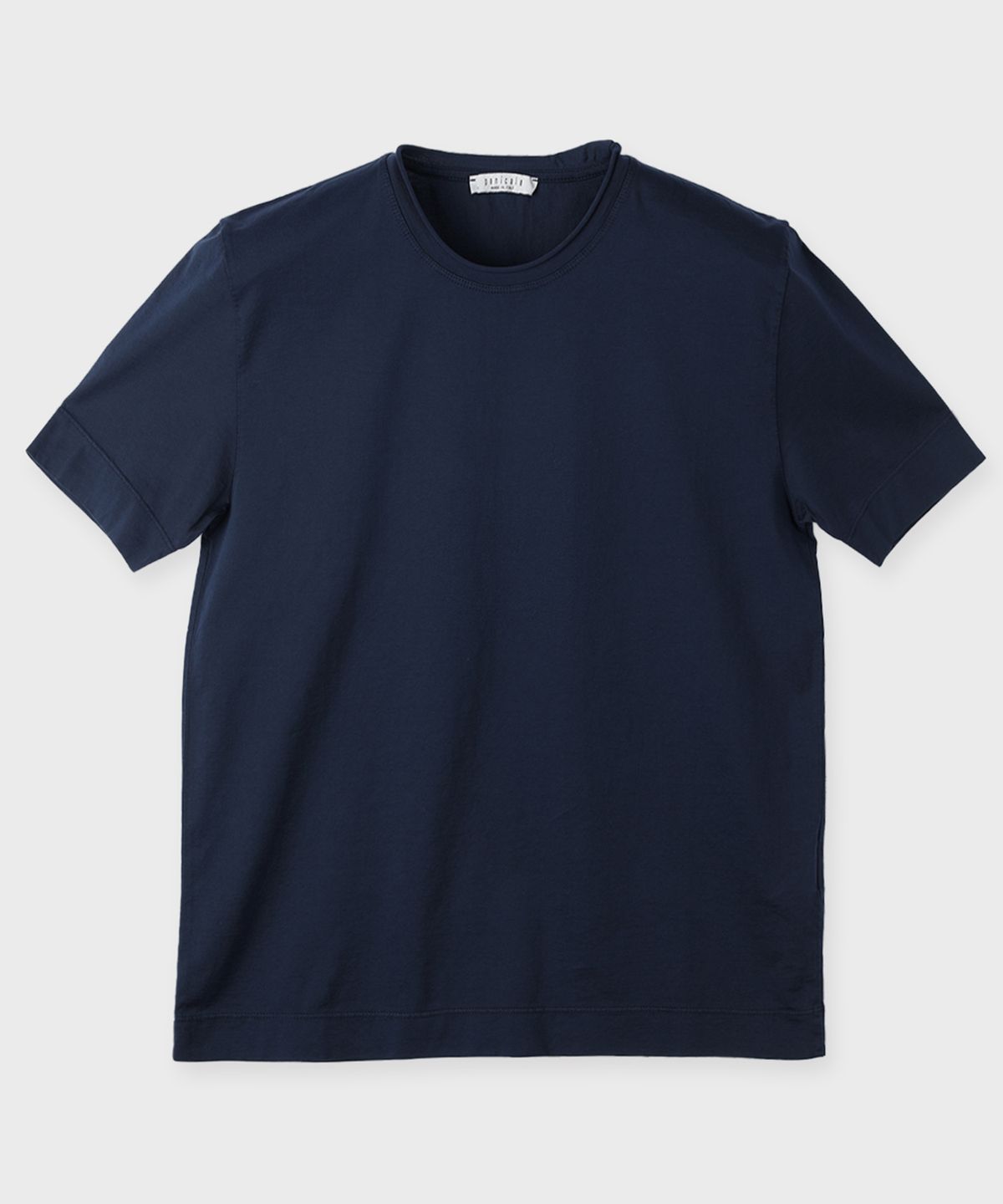 빠니깔레(PANICALE) 롤드 넥 코튼 티셔츠 2 COLOR