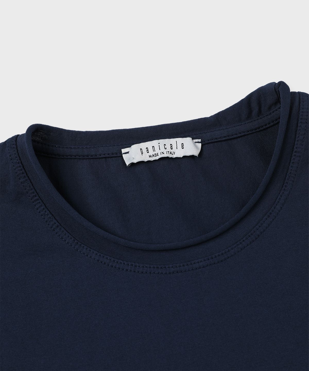빠니깔레(PANICALE) 롤드 넥 코튼 티셔츠 2 COLOR