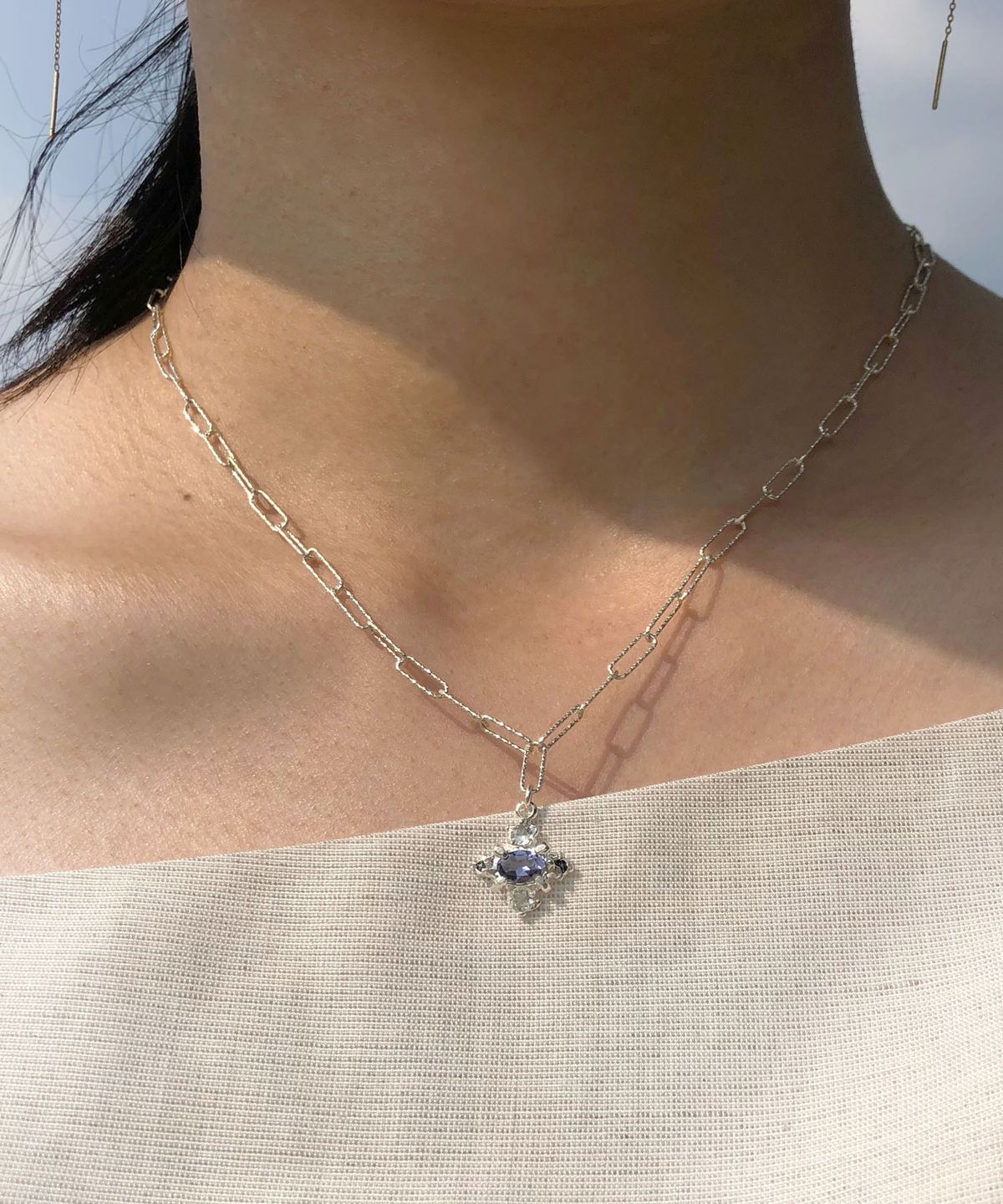 펄시(PERSY) GLIMMER SHIMMER SILVER NECKLACE