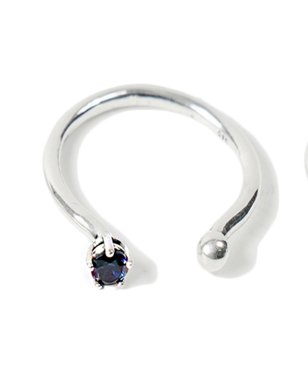 봉보(BONBEAU) Rainbow stone open ring 큐빅 레이어드 반지 7color