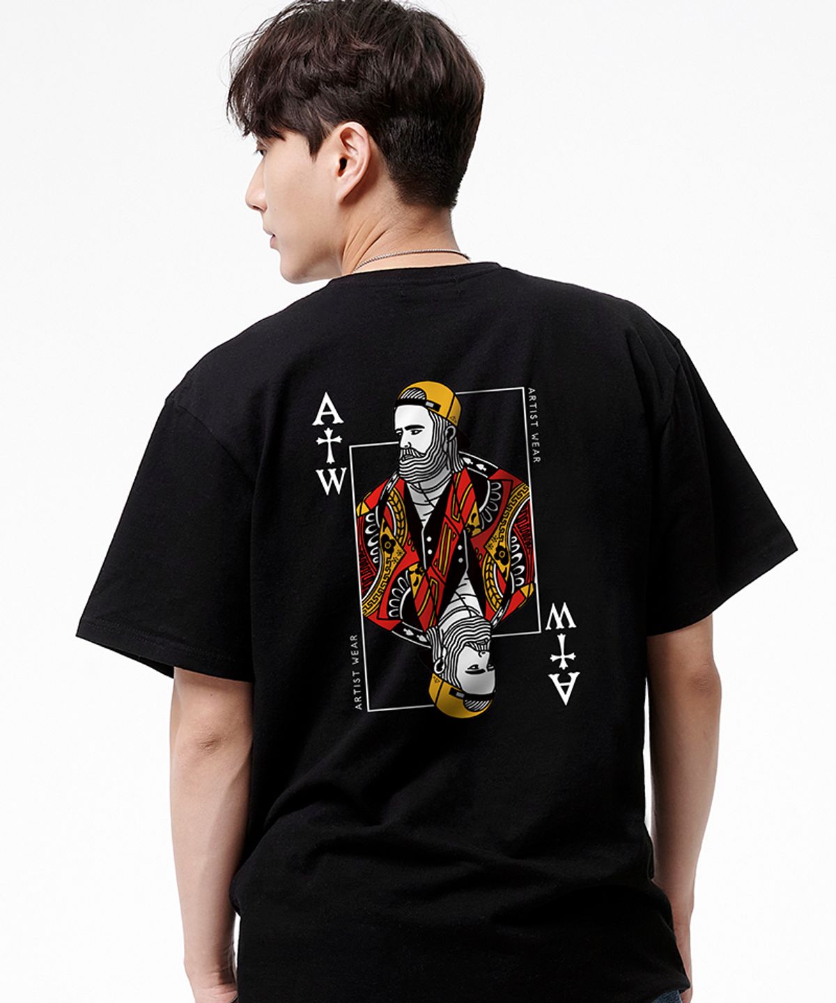 아티스트웨어(ARTISTWEAR) [ATW] 킹 오브 스트릿 반팔티_BK