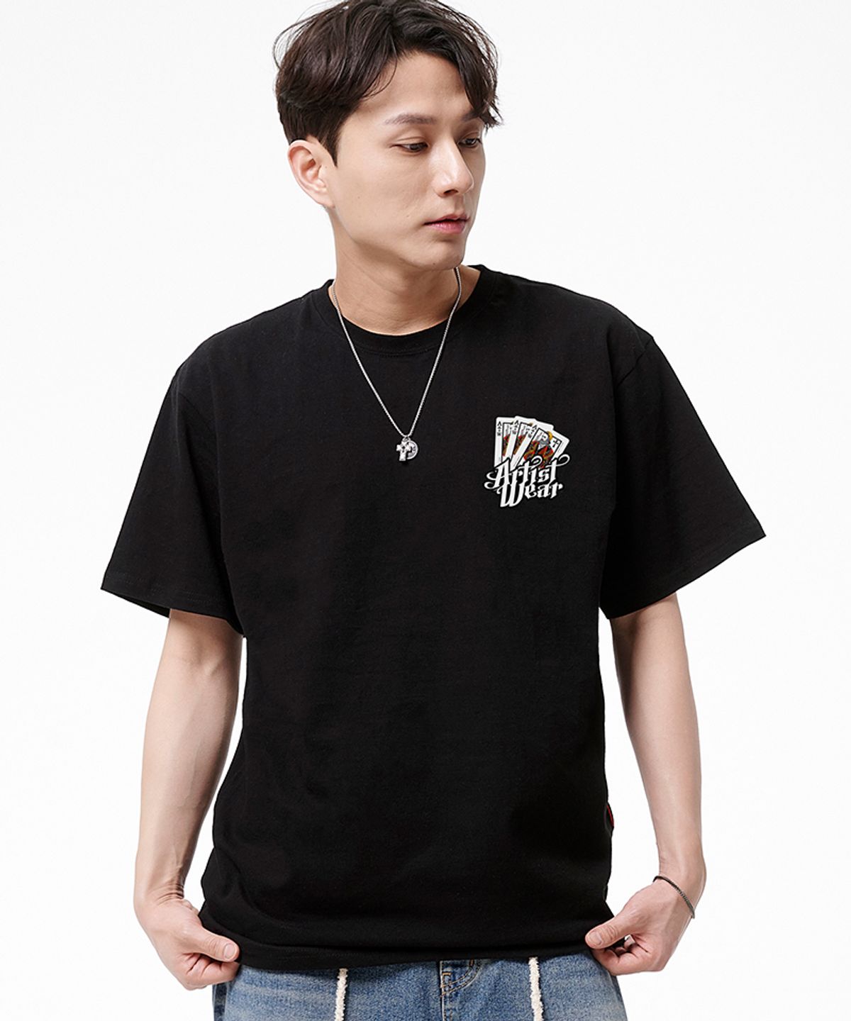 아티스트웨어(ARTISTWEAR) [ATW] 킹 오브 스트릿 반팔티_BK