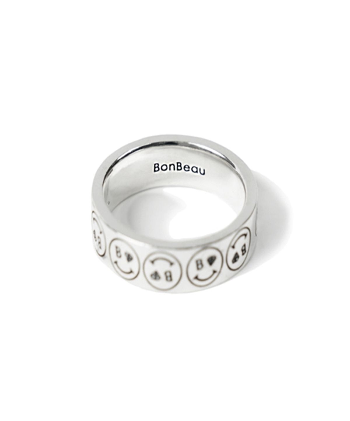 봉보(BONBEAU) Smile line-up ring 스마일 실버 반지