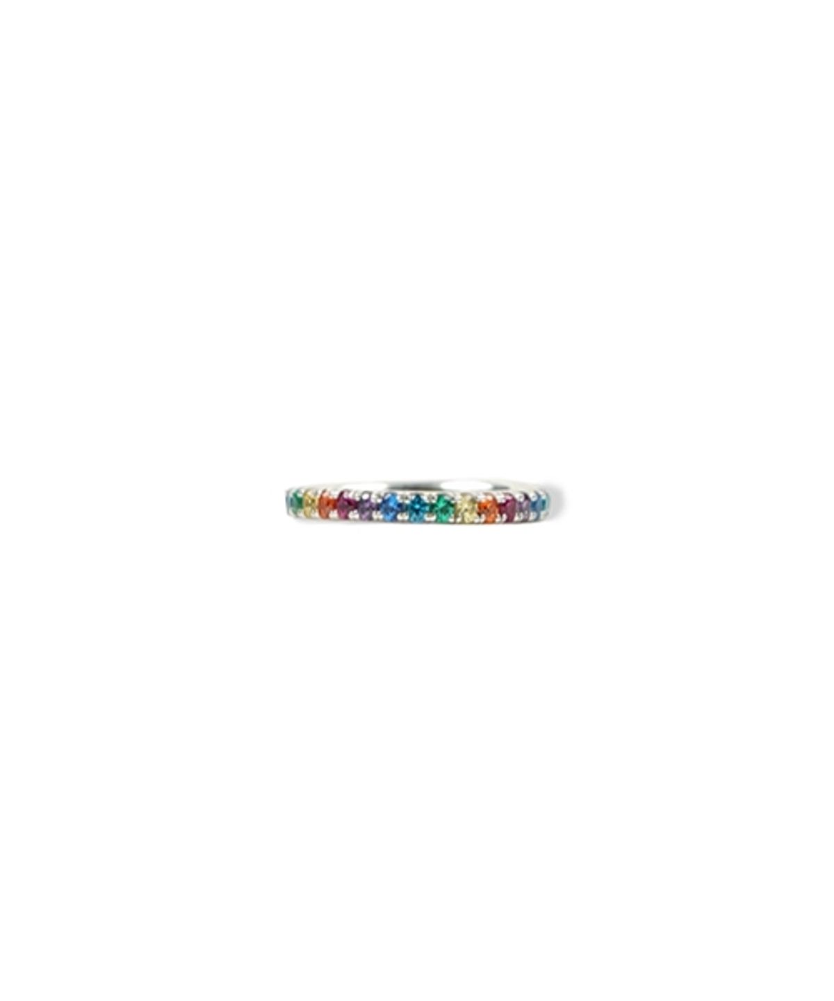 봉보(BONBEAU) Bold rainbow ring 두꺼운 레인보우 레이어드 링