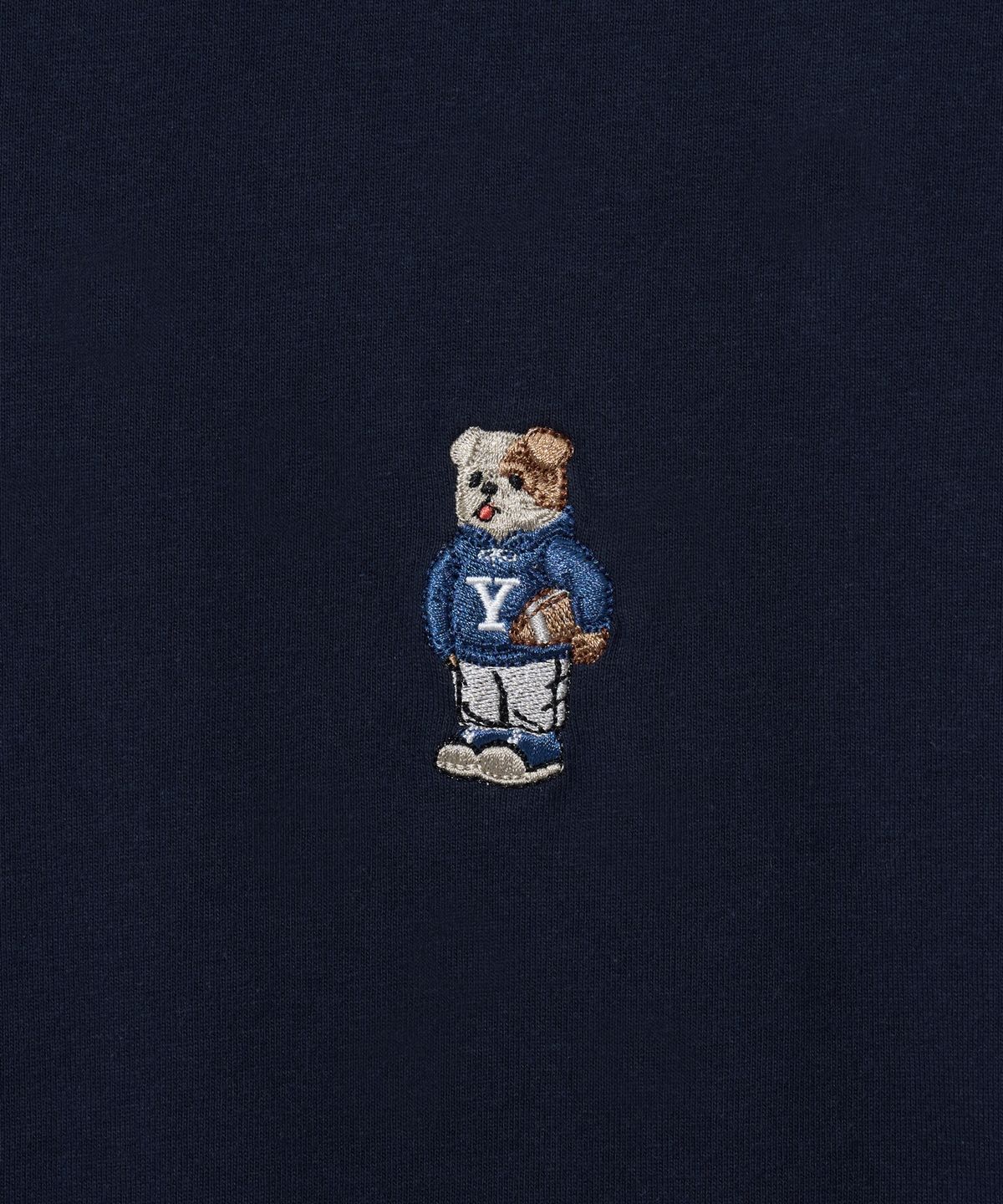 예일(YALE) 엠브로이더리 유니버시티 댄 반팔티셔츠 네이비
