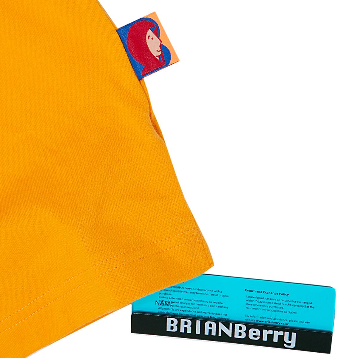 브라이언베리(BRIAN BERRY) BUILD LOGO TEE_L/ORANGE