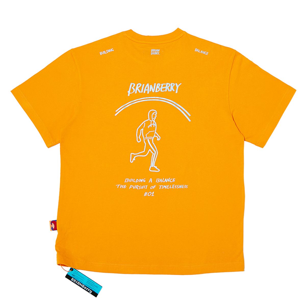 브라이언베리(BRIAN BERRY) BUILD LOGO TEE_L/ORANGE