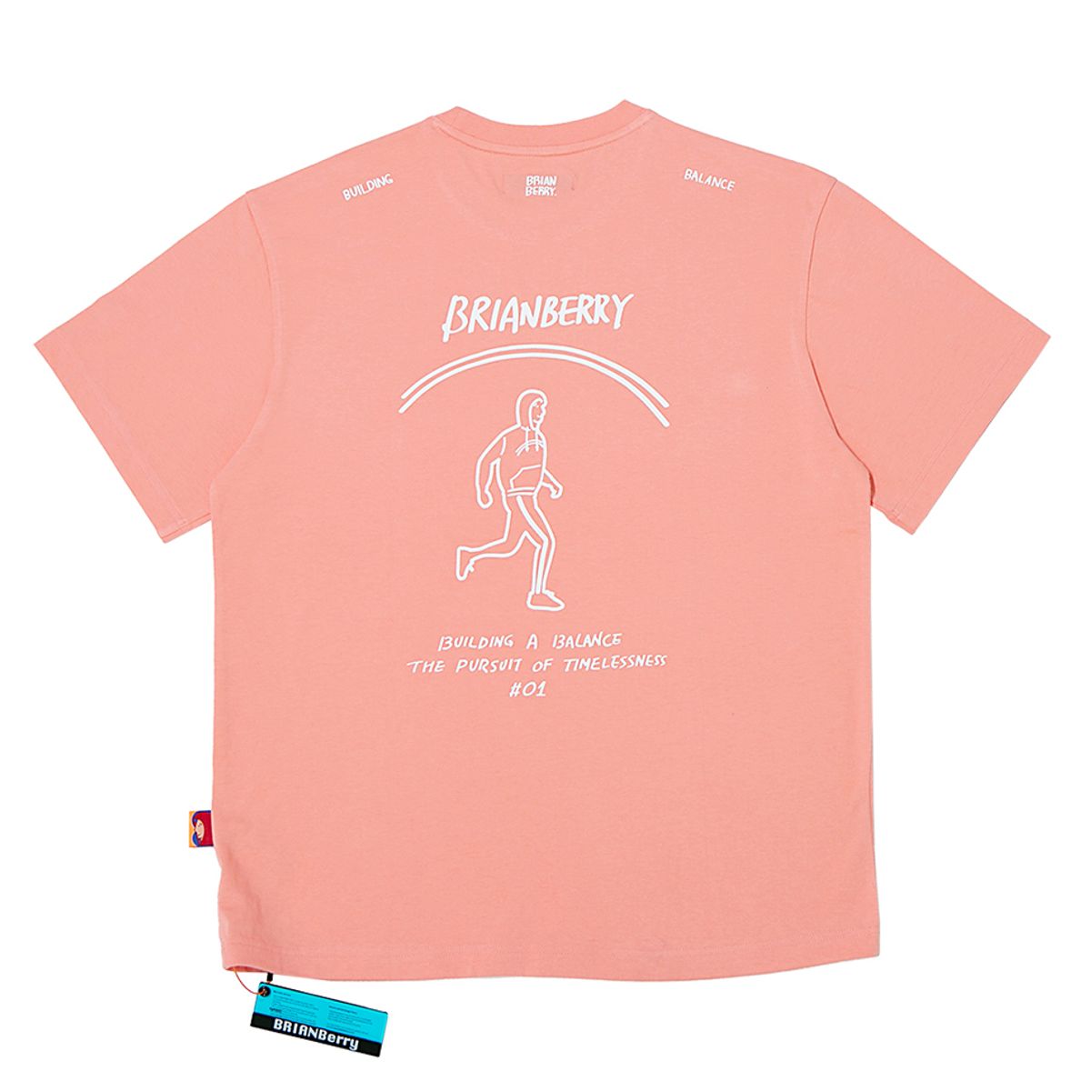 브라이언베리(BRIAN BERRY) BUILD LOGO TEE_CORAL