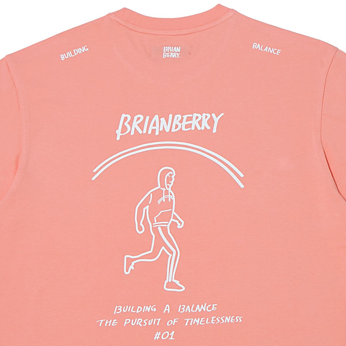 브라이언베리(BRIAN BERRY) BUILD LOGO TEE_CORAL