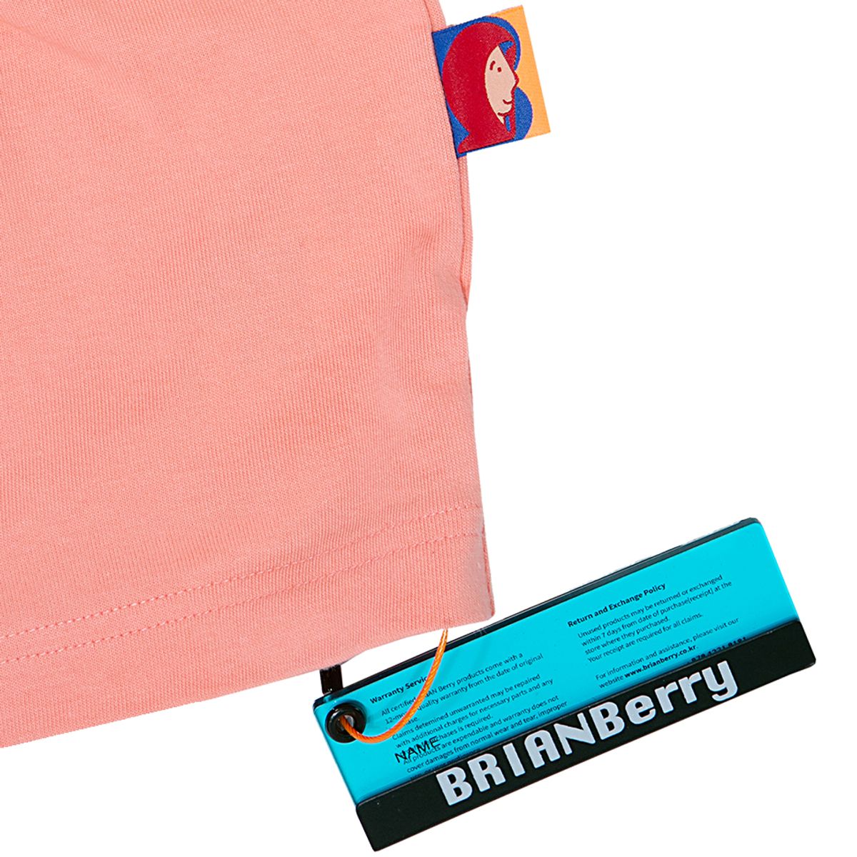 브라이언베리(BRIAN BERRY) BUILD LOGO TEE_CORAL