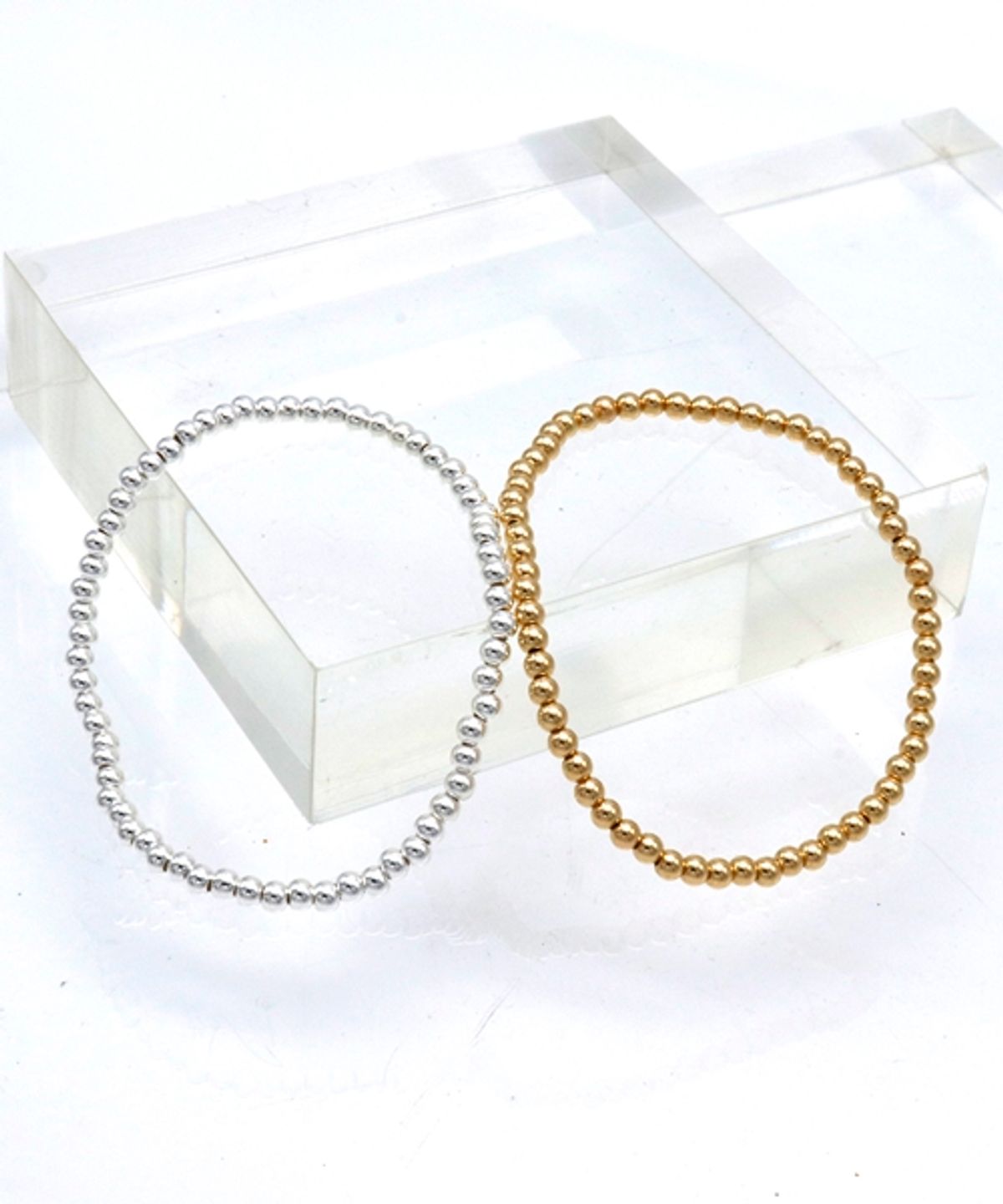 봉보(BONBEAU) 3mm silver gold ball daily simple Bracelet 925실버 은볼 팔찌 3mm