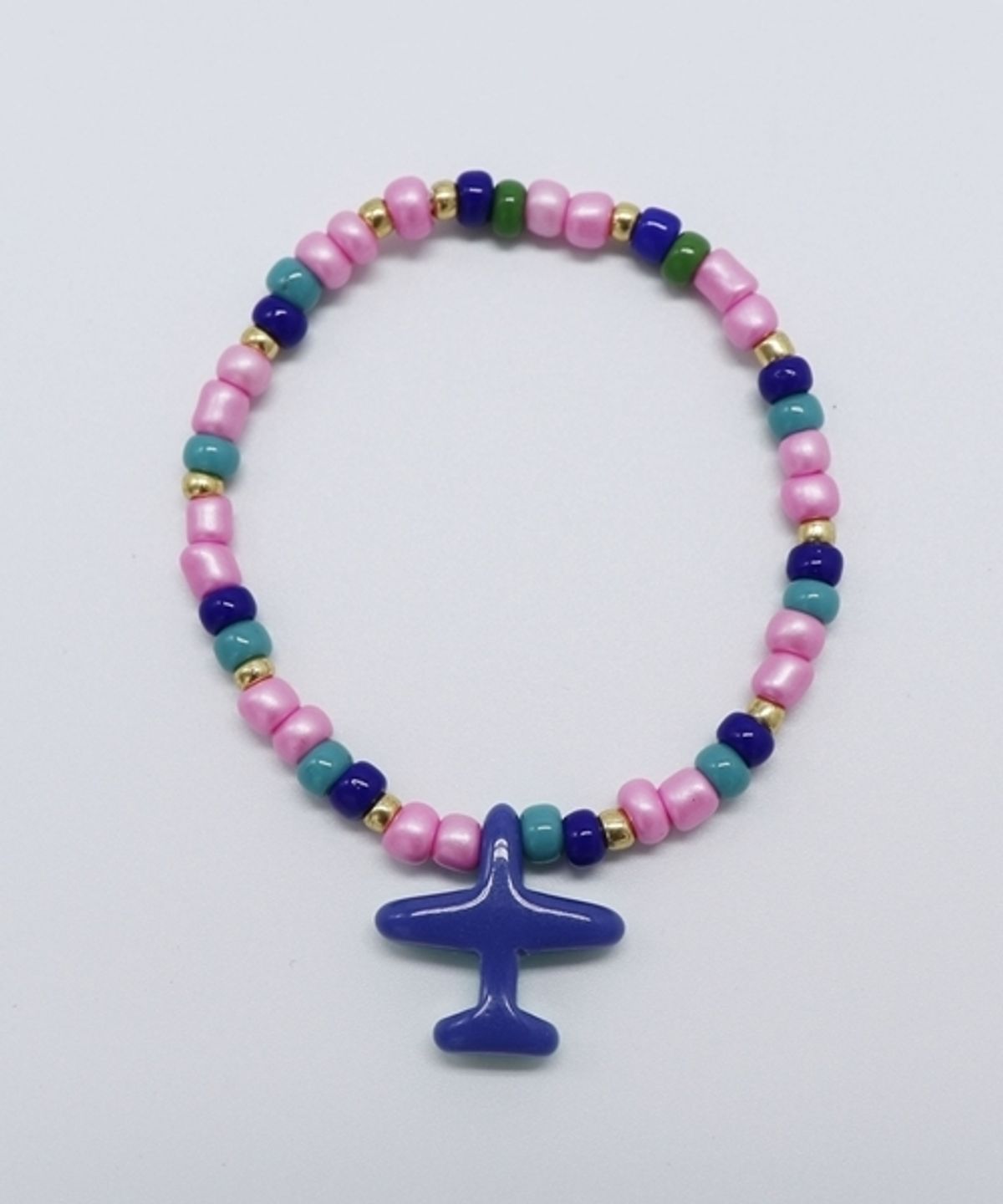 봉보(BONBEAU) Formica airplane beads Bracelet 호마이카 투톤컬러 비행기 비즈팔찌