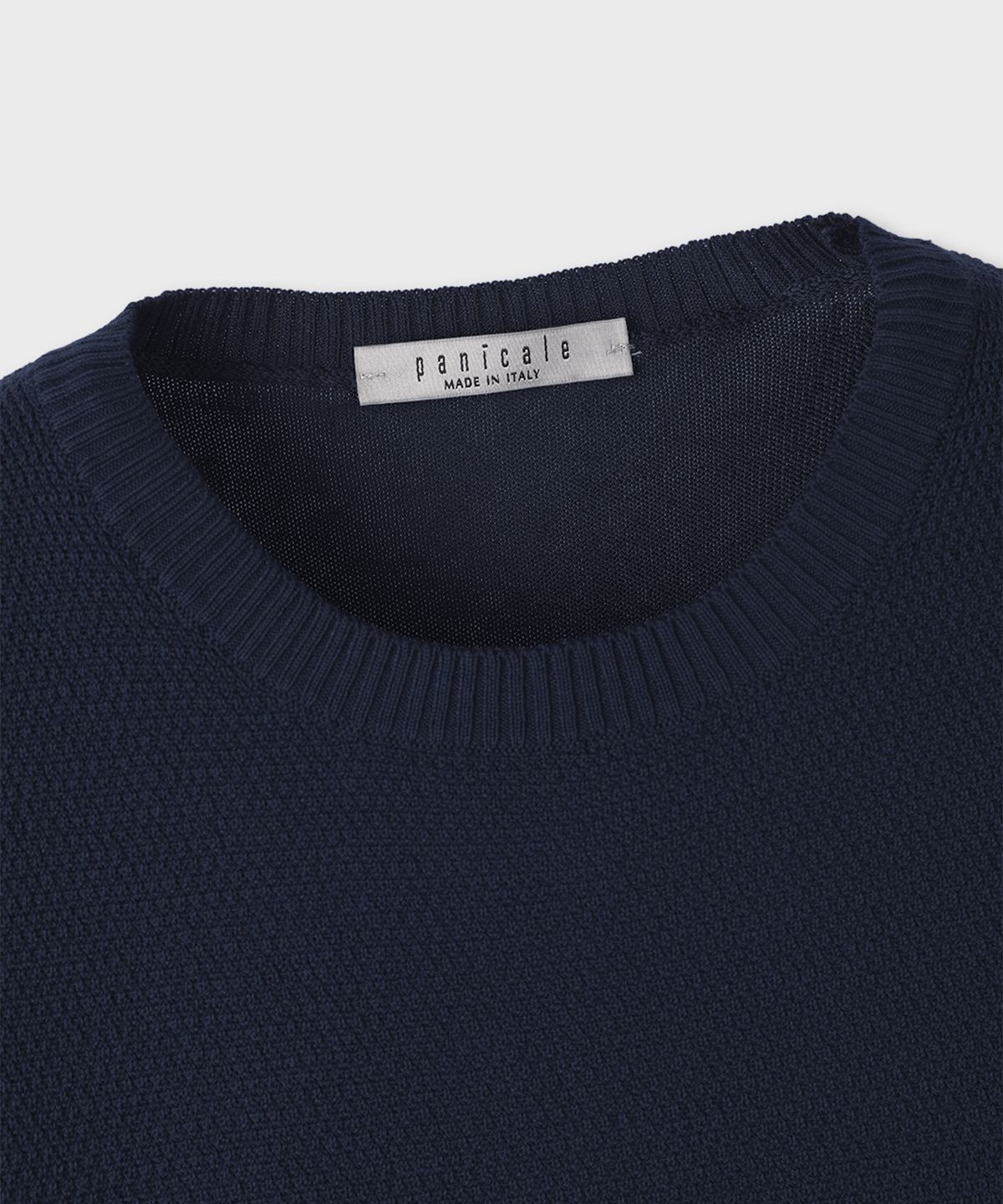 빠니깔레(PANICALE) 라운드넥 코튼 니트 티 2 COLOR