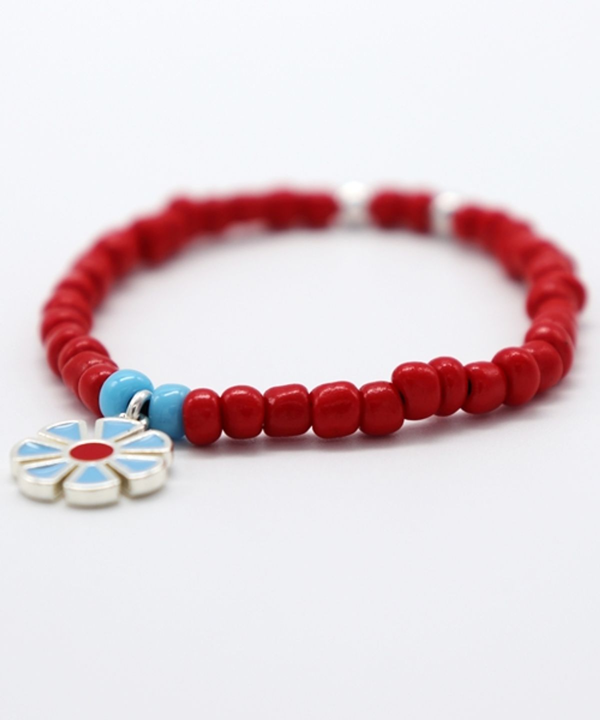 봉보(BONBEAU) Pretty daisy vivid color beads Bracelet 컬러 데이지 꽃 비즈팔찌