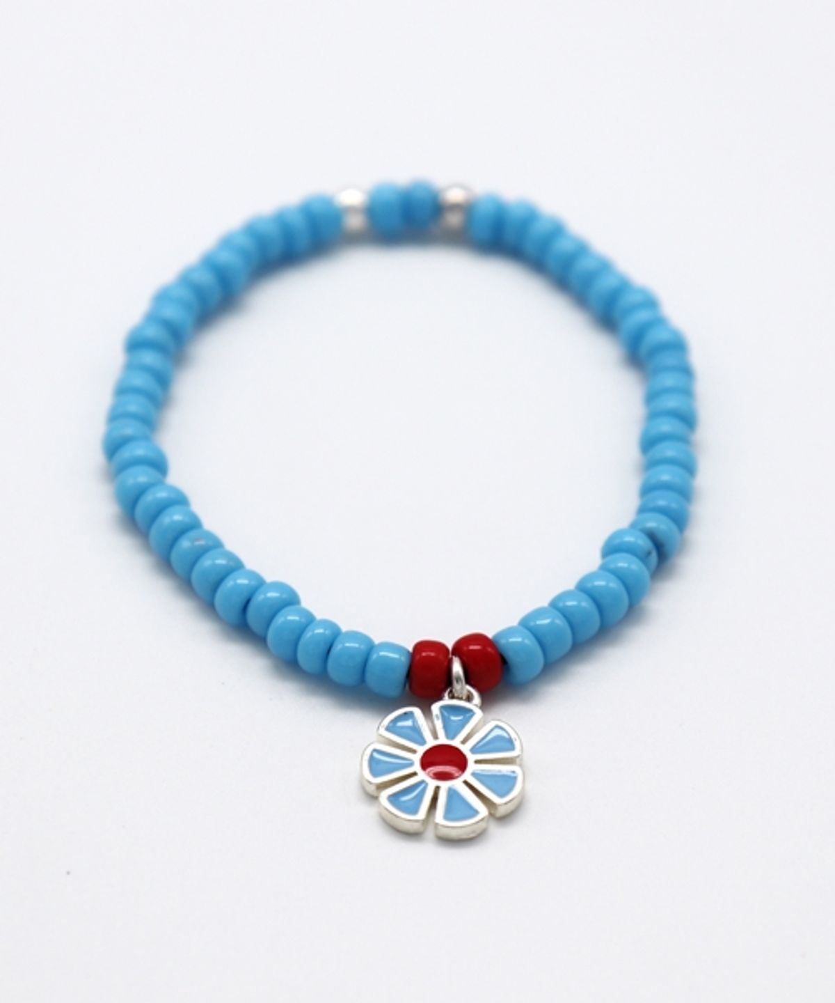 봉보(BONBEAU) Pretty daisy vivid color beads Bracelet 컬러 데이지 꽃 비즈팔찌