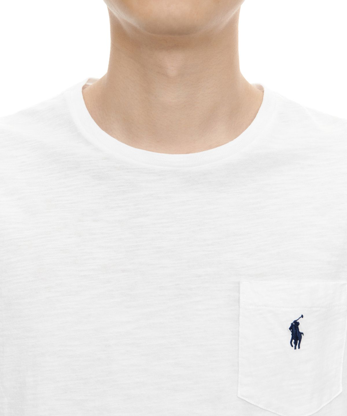폴로 랄프 로렌(POLO RALPH LAUREN) 커스텀 슬림핏 포켓 티셔츠 - 화이트