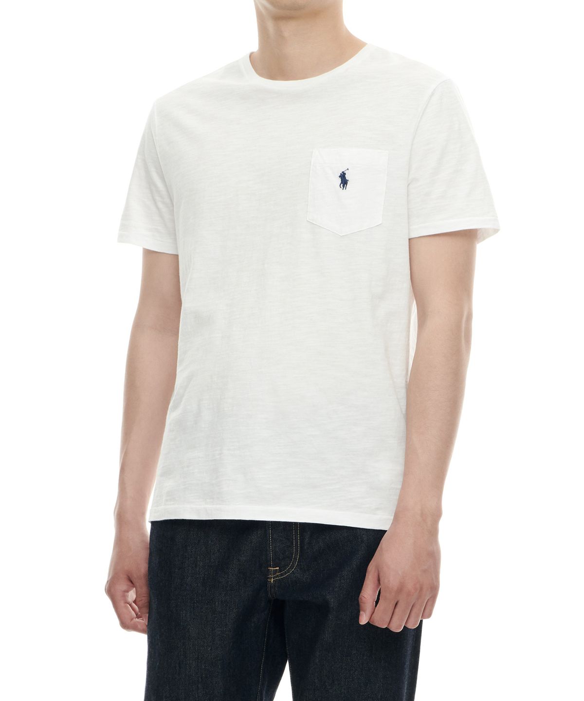 폴로 랄프 로렌(POLO RALPH LAUREN) 커스텀 슬림핏 포켓 티셔츠 - 화이트