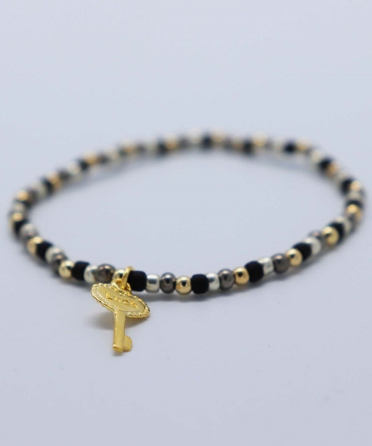 봉보(BONBEAU) Luck key rainbow double beads Bracelet set 행운키 컬러 비즈팔찌 세트 (2종)