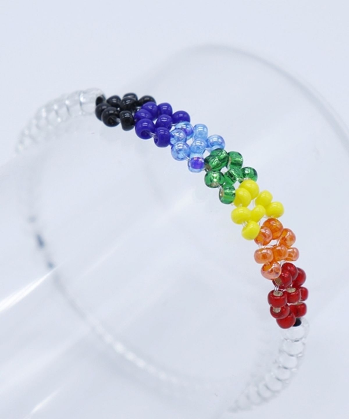 봉보(BONBEAU) Rainbow flower beads Bracelet 레인보우 컬러 꽃 비즈팔찌