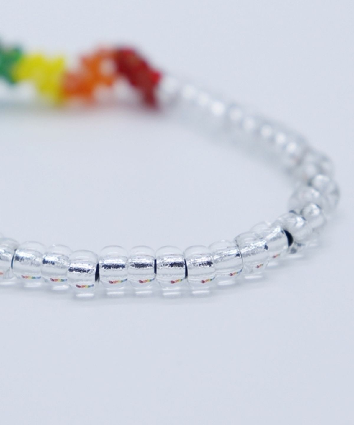 봉보(BONBEAU) Rainbow flower beads Bracelet 레인보우 컬러 꽃 비즈팔찌