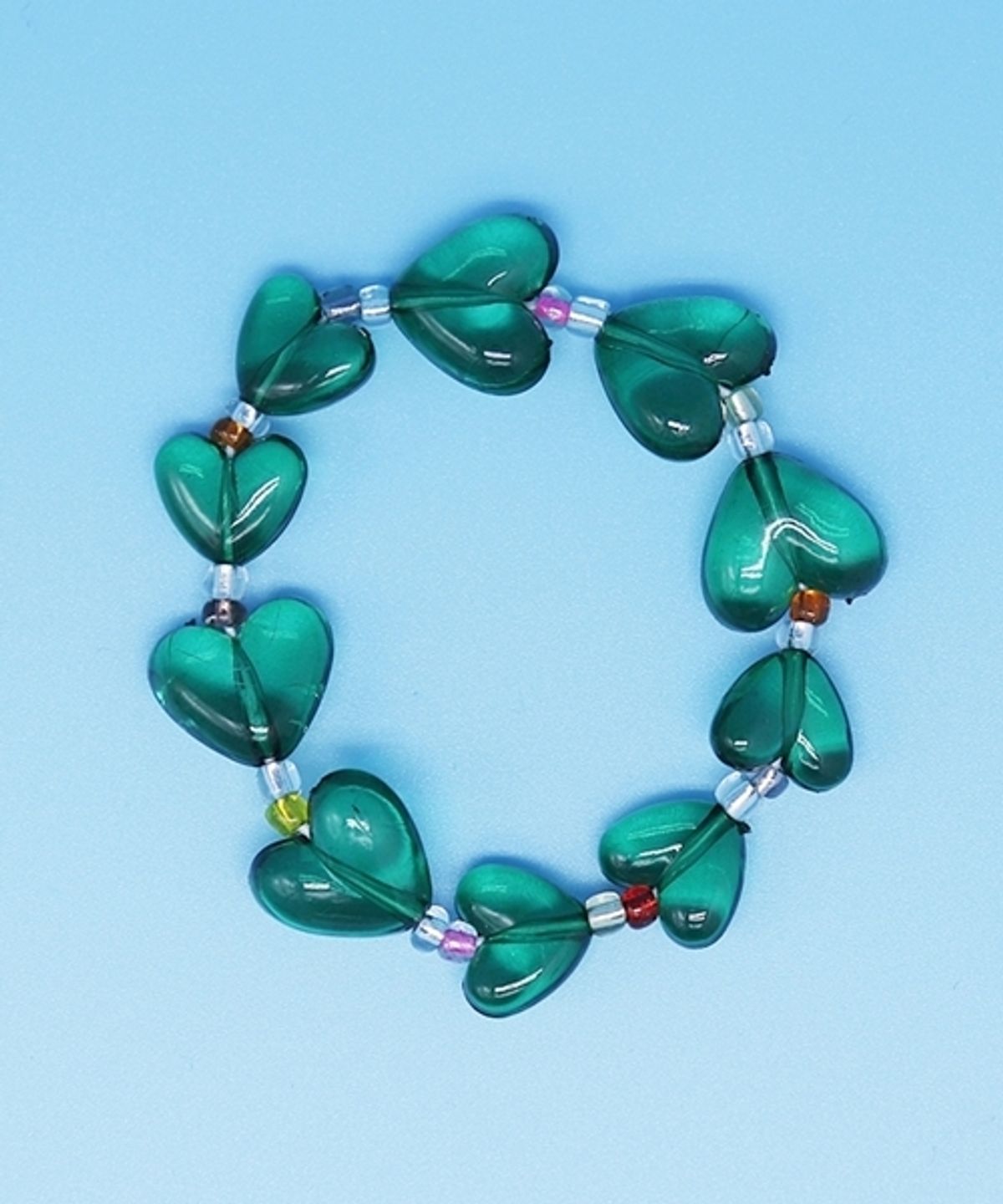 봉보(BONBEAU) Fancy heart line beads Bracelet 컬러 하트볼 비즈팔찌 6color