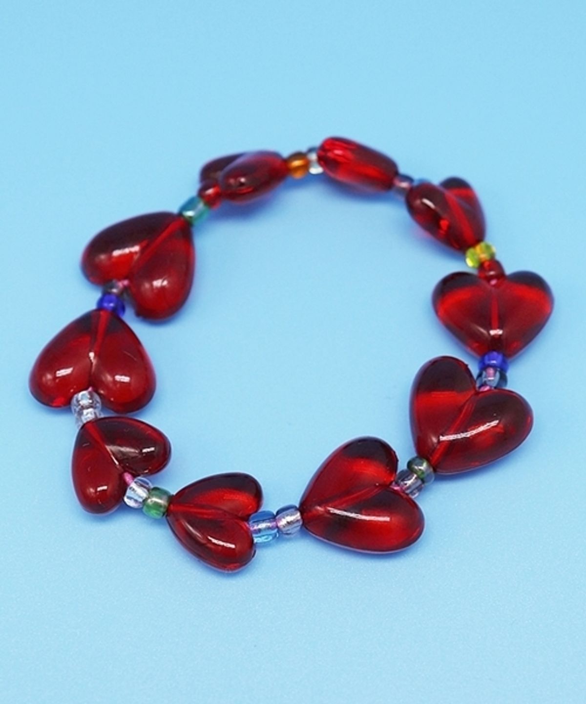 봉보(BONBEAU) Fancy heart line beads Bracelet 컬러 하트볼 비즈팔찌 6color