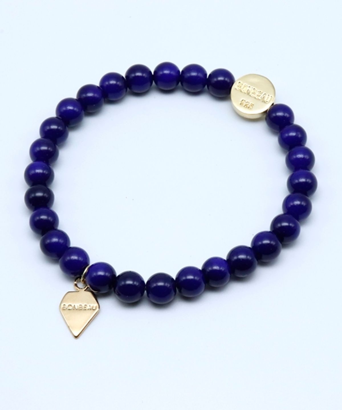 봉보(BONBEAU) Gold plating smile point glass ball Bracelet 골드 스마일 참 글라스볼 팔찌