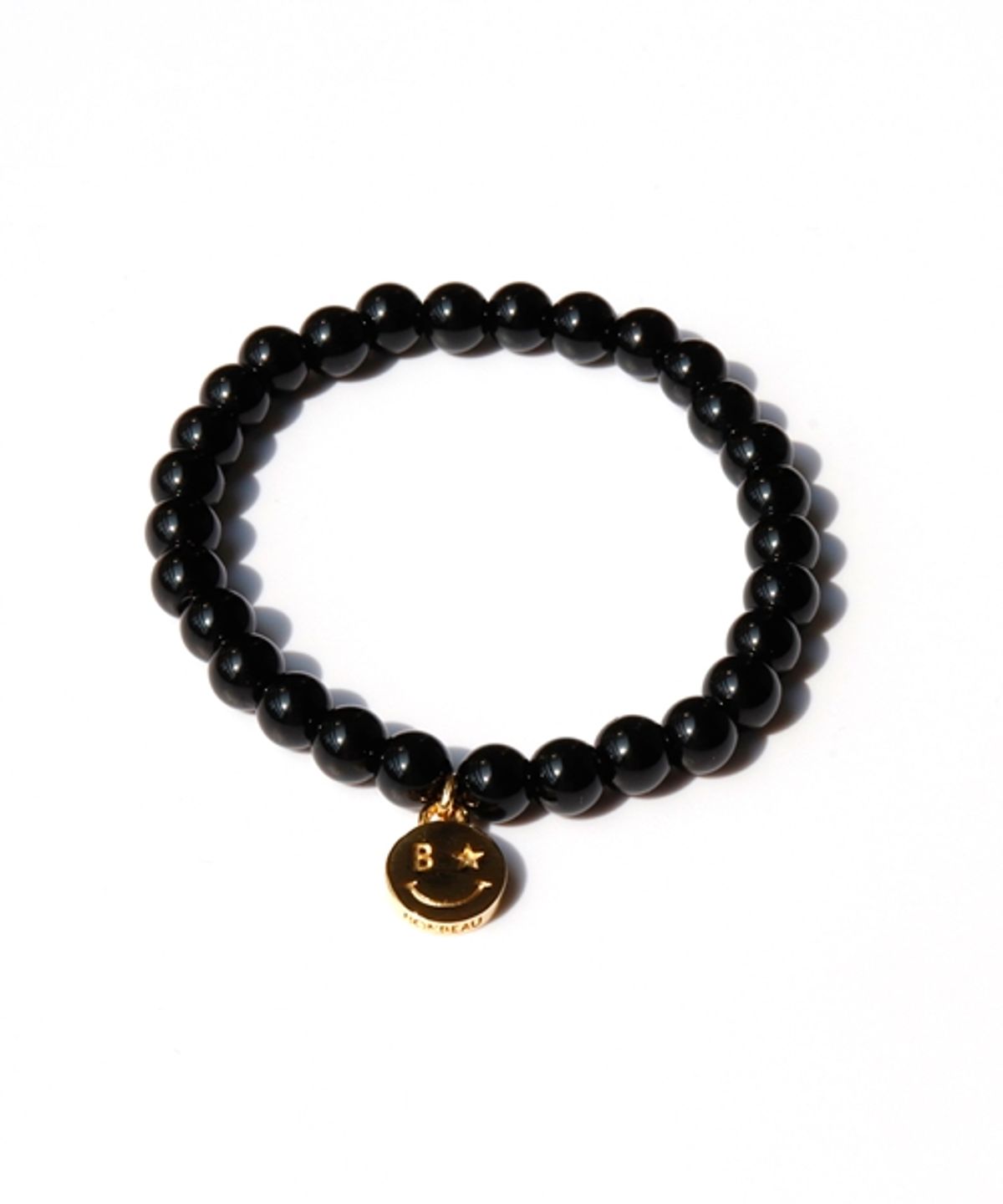 봉보(BONBEAU) Gold star smile point glass ball Bracelet 스타 스마일 참 글라스볼 팔찌