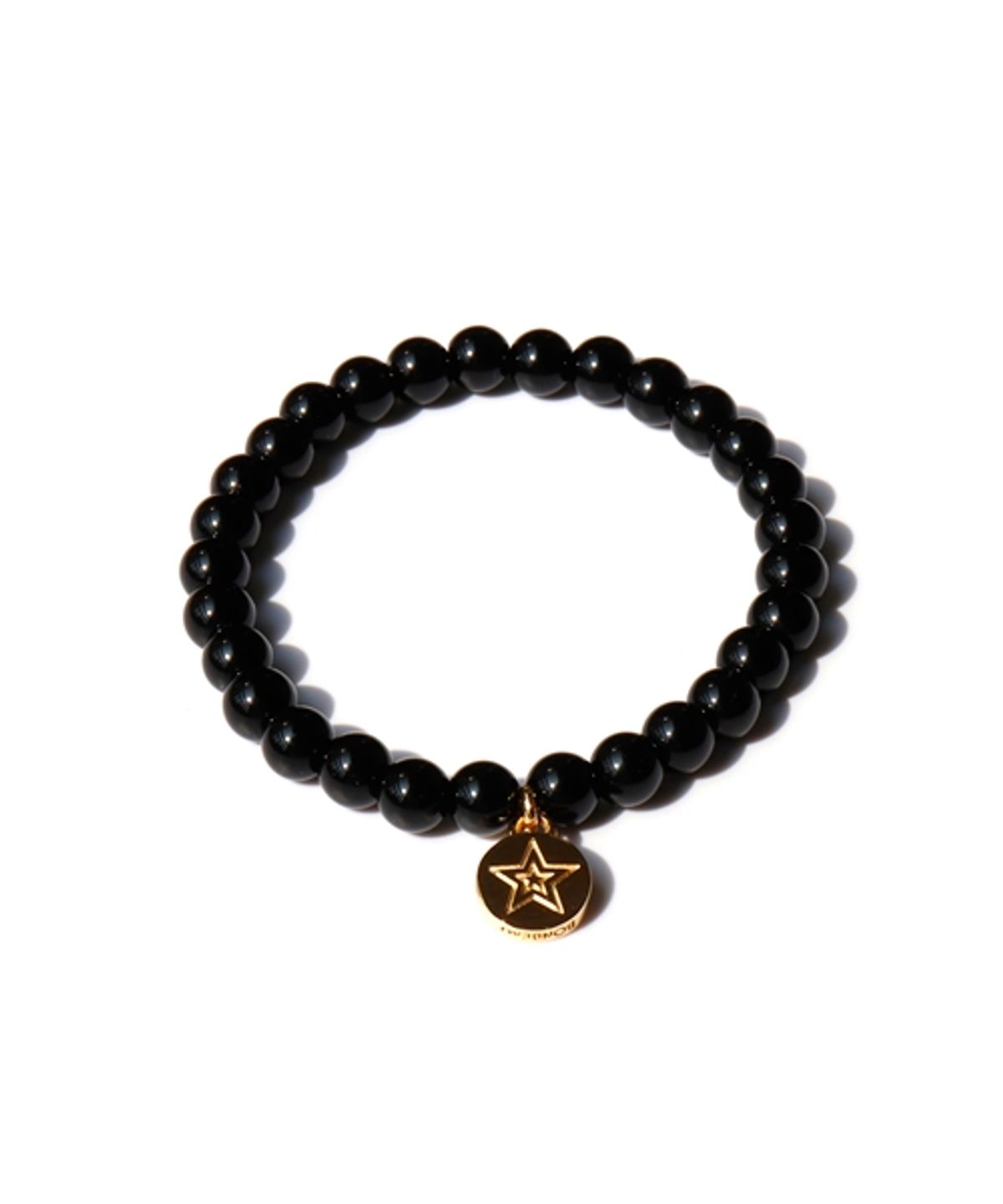 봉보(BONBEAU) Gold star smile point glass ball Bracelet 스타 스마일 참 글라스볼 팔찌